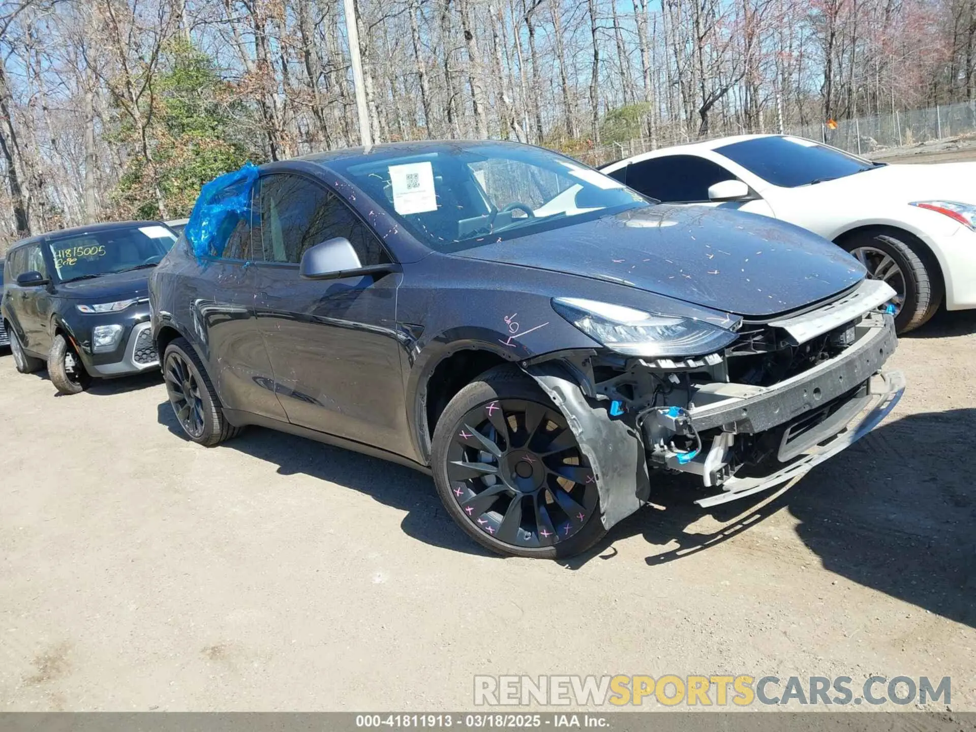 1 Photograph of a damaged car 5YJYGDEE9MF062580 TESLA MODEL Y 2021