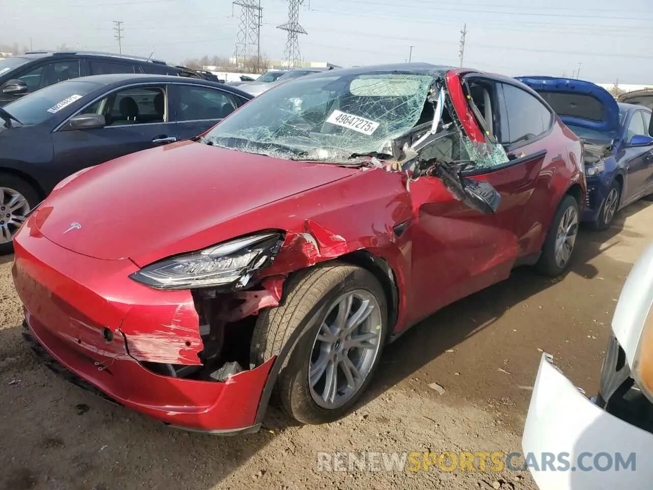 1 Фотография поврежденного автомобиля 5YJYGDEE9MF075698 TESLA MODEL Y 2021