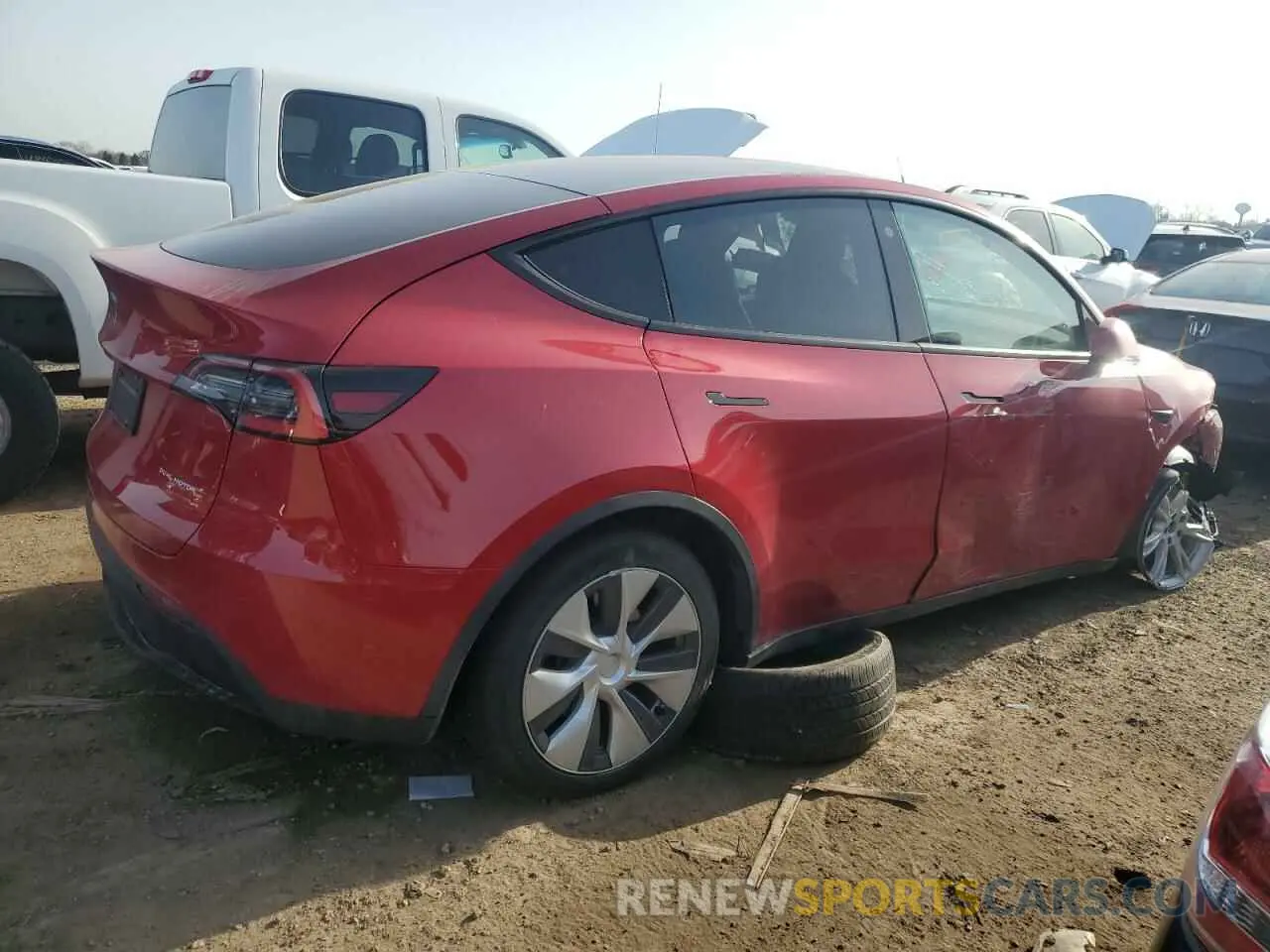 3 Фотография поврежденного автомобиля 5YJYGDEE9MF075698 TESLA MODEL Y 2021