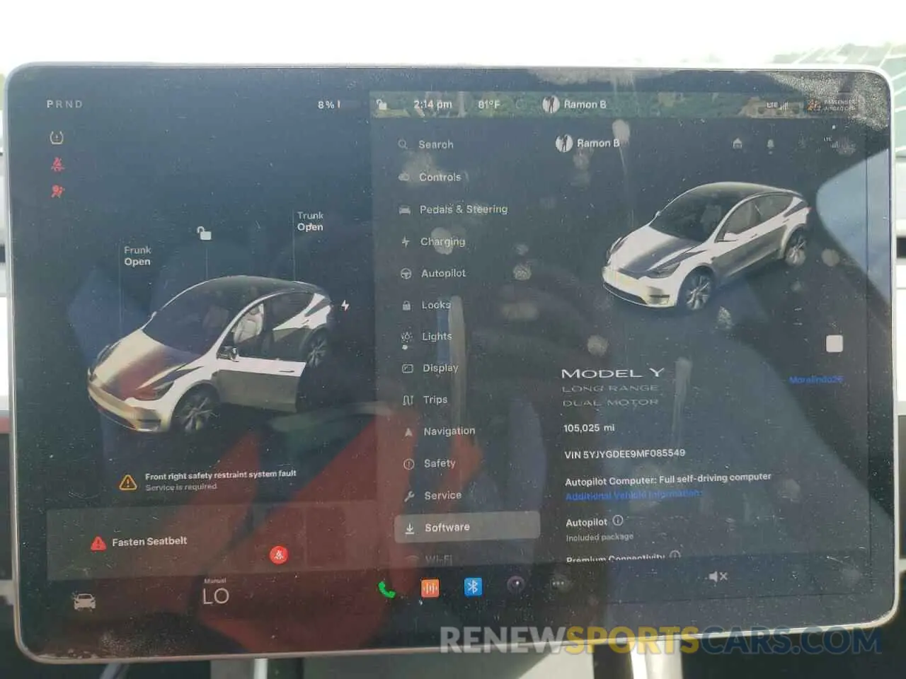 9 Фотография поврежденного автомобиля 5YJYGDEE9MF085549 TESLA MODEL Y 2021