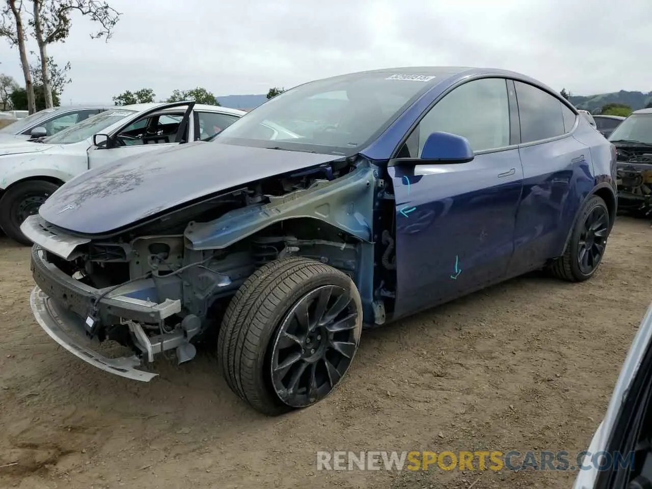 1 Фотография поврежденного автомобиля 5YJYGDEE9MF095417 TESLA MODEL Y 2021