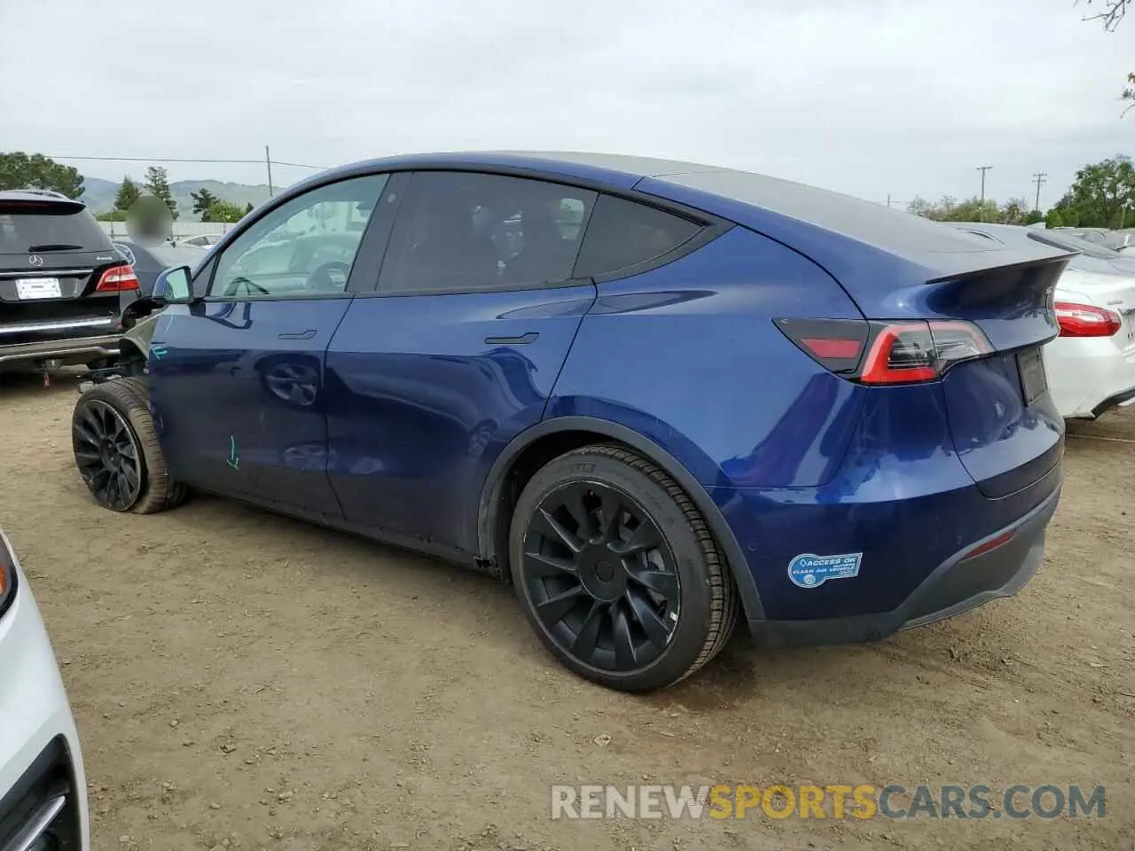 2 Фотография поврежденного автомобиля 5YJYGDEE9MF095417 TESLA MODEL Y 2021