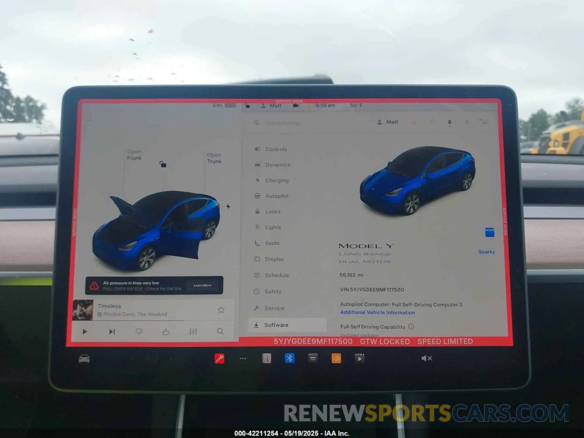 19 Photograph of a damaged car 5YJYGDEE9MF117500 TESLA MODEL Y 2021