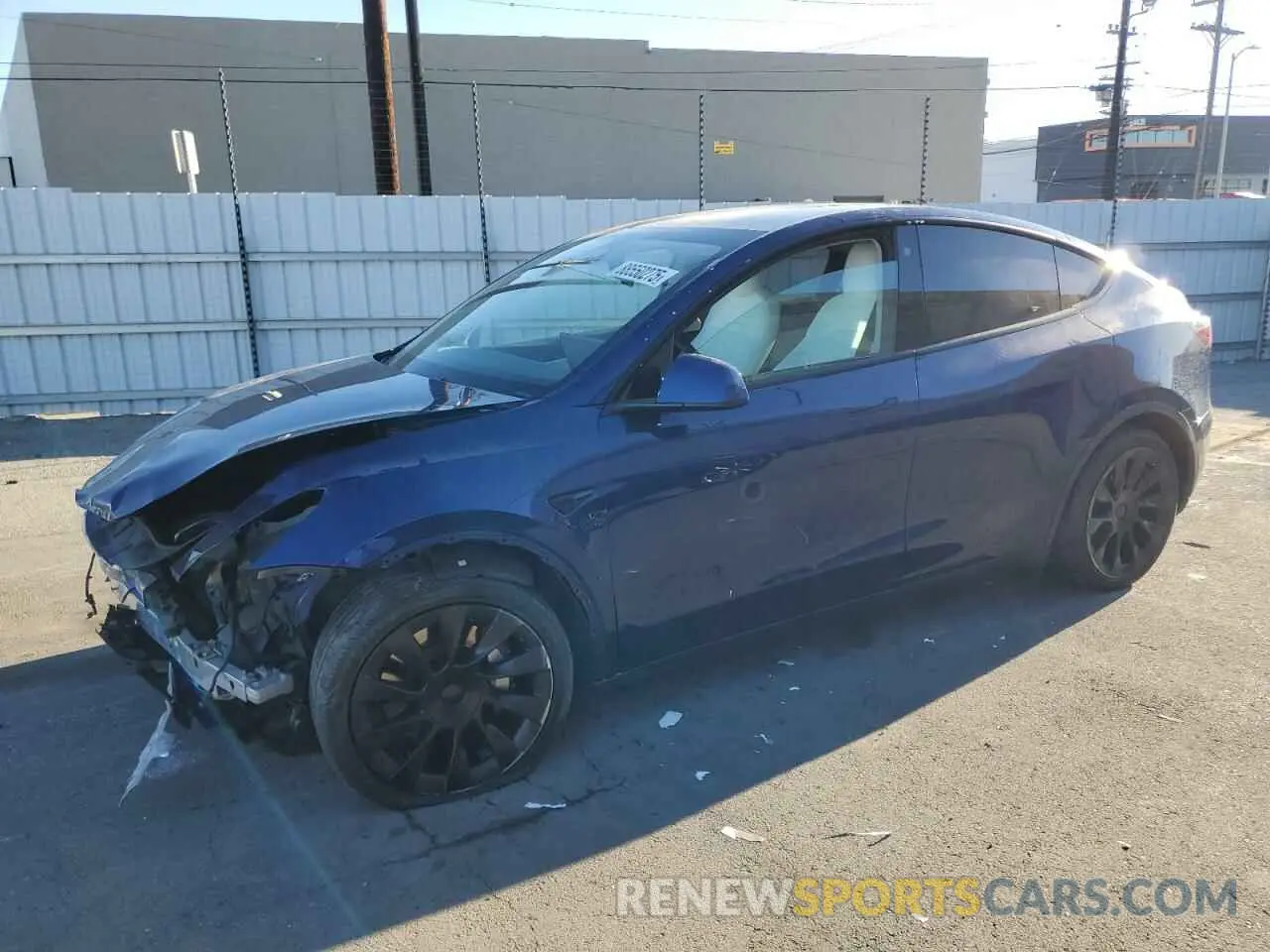 1 Photograph of a damaged car 5YJYGDEE9MF158144 TESLA MODEL Y 2021
