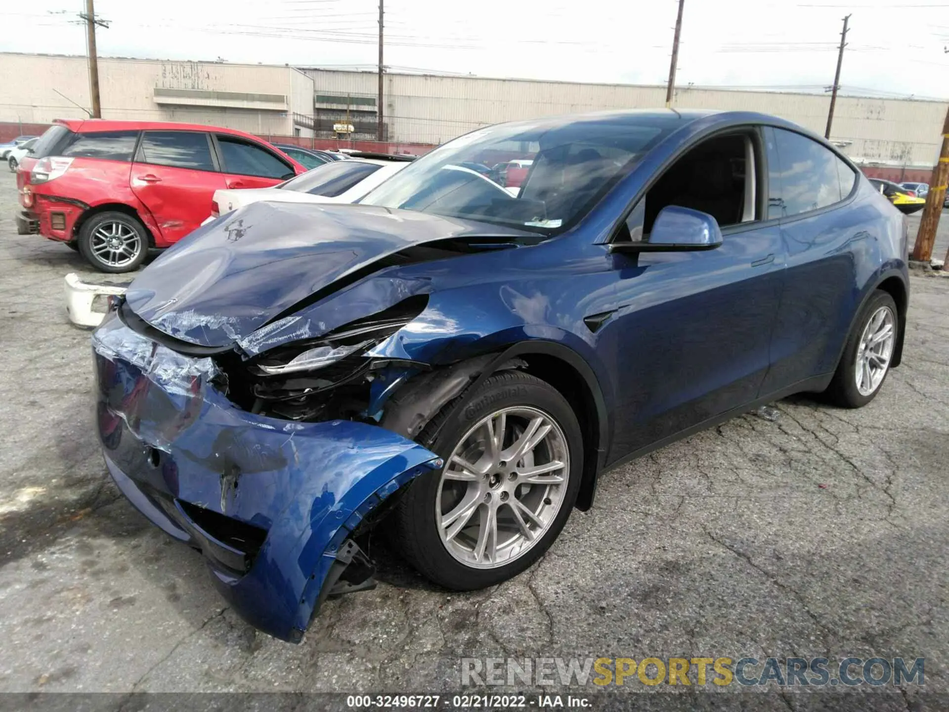 2 Фотография поврежденного автомобиля 5YJYGDEE9MF173307 TESLA MODEL Y 2021