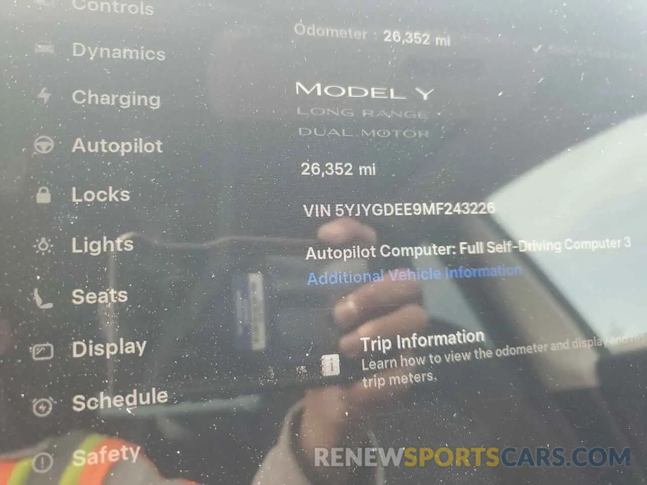 9 Фотография поврежденного автомобиля 5YJYGDEE9MF243226 TESLA MODEL Y 2021