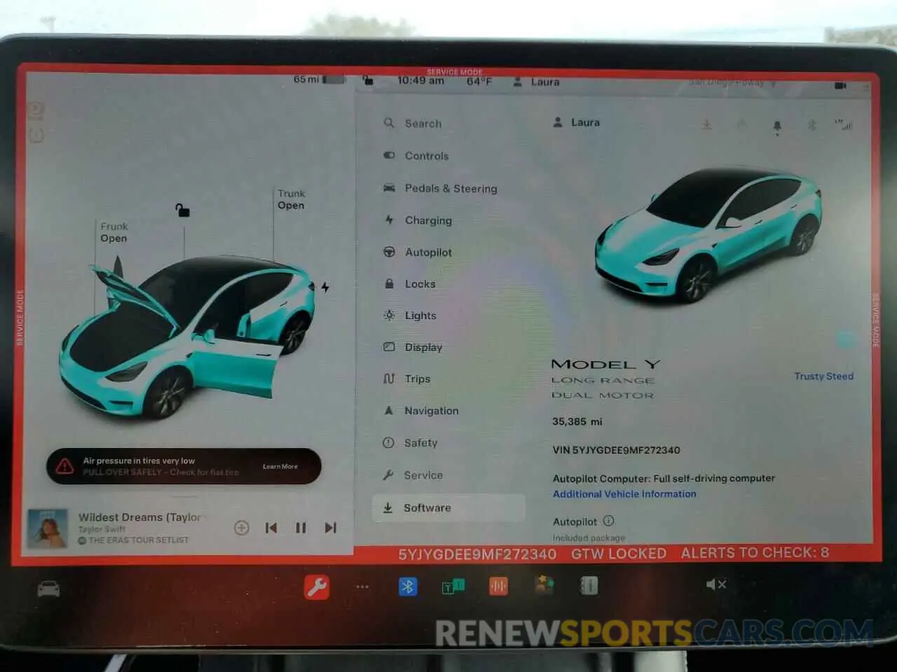 9 Photograph of a damaged car 5YJYGDEE9MF272340 TESLA MODEL Y 2021