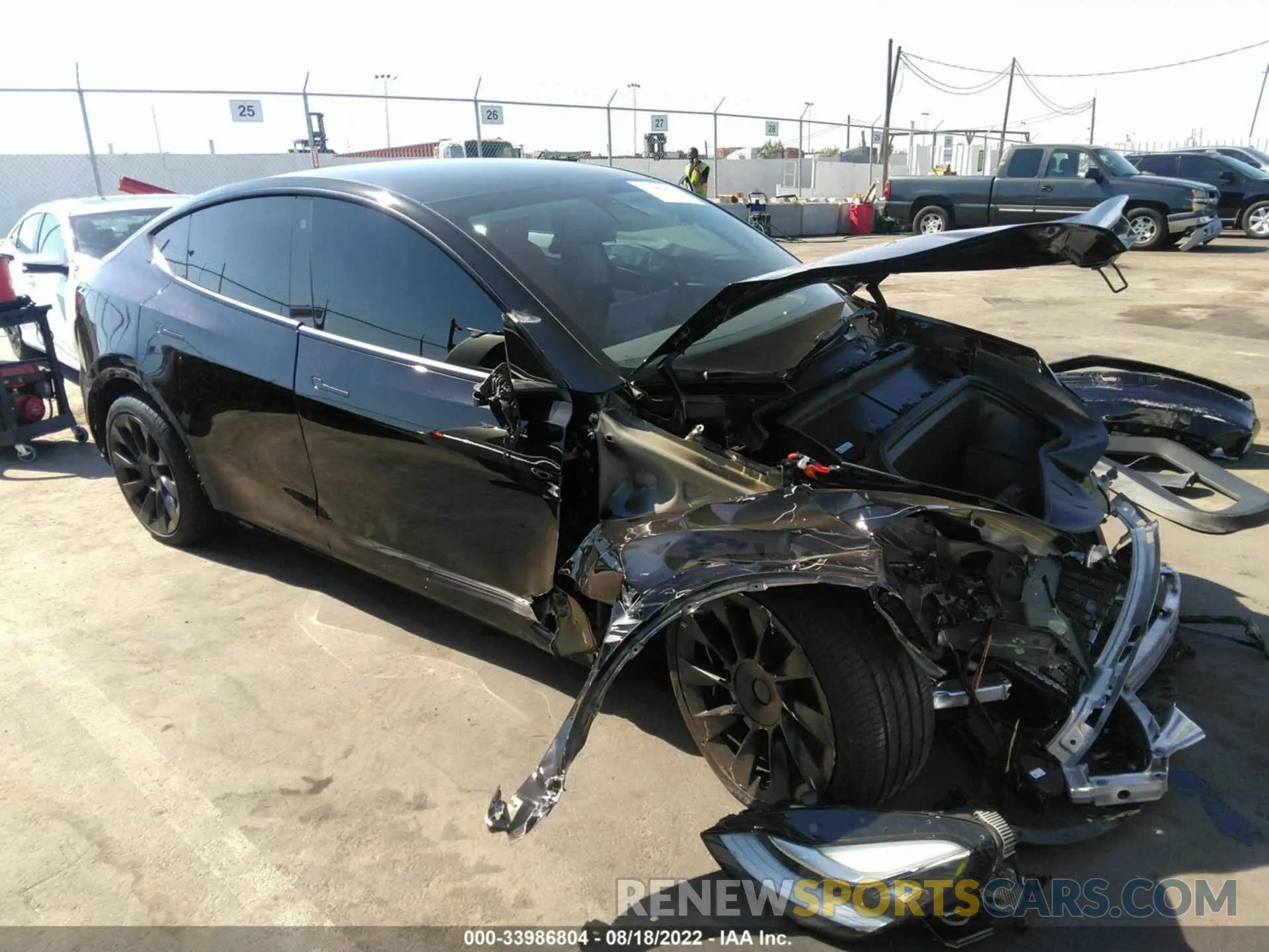 1 Photograph of a damaged car 5YJYGDEE9MF282124 TESLA MODEL Y 2021