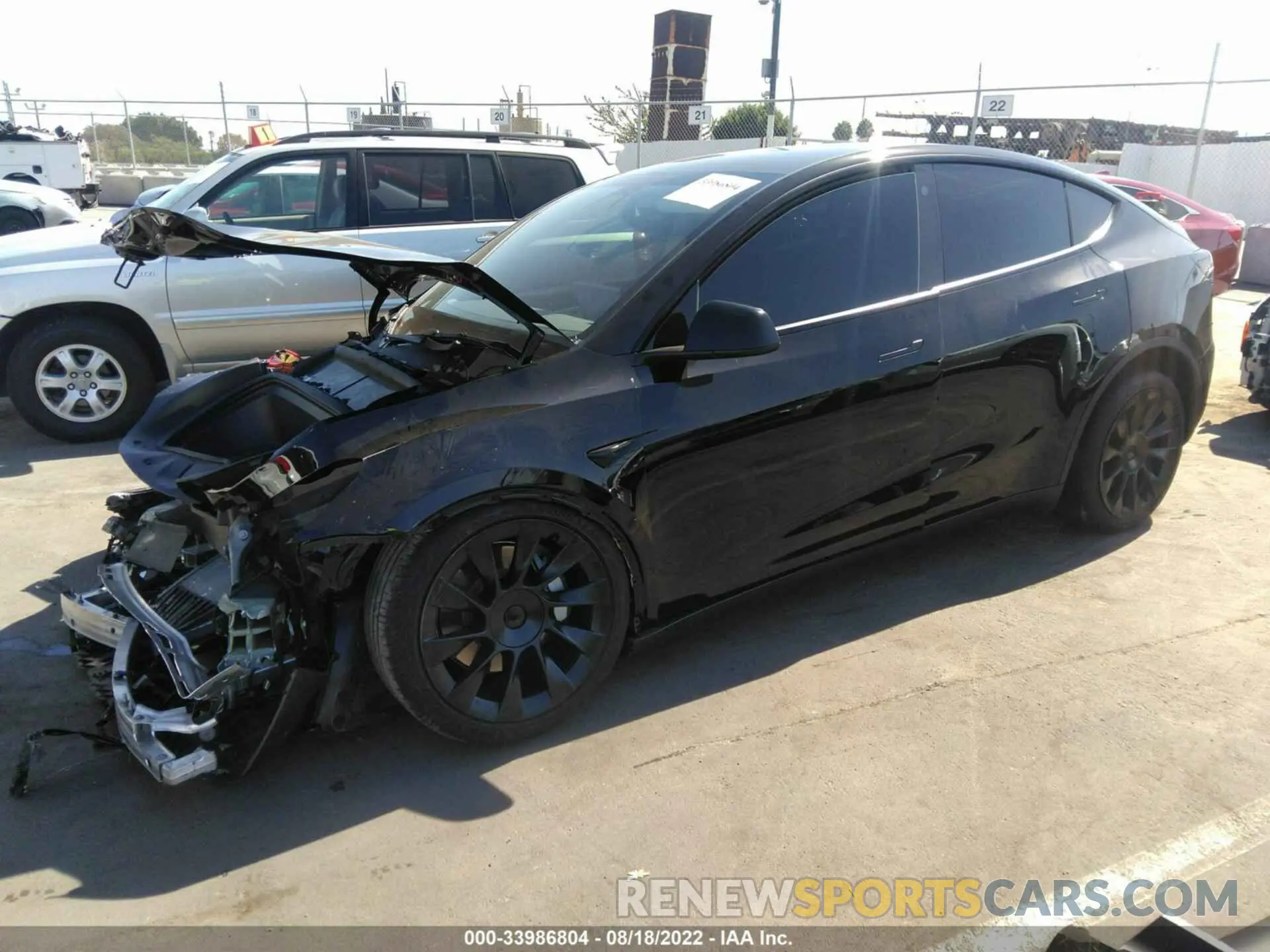 2 Photograph of a damaged car 5YJYGDEE9MF282124 TESLA MODEL Y 2021