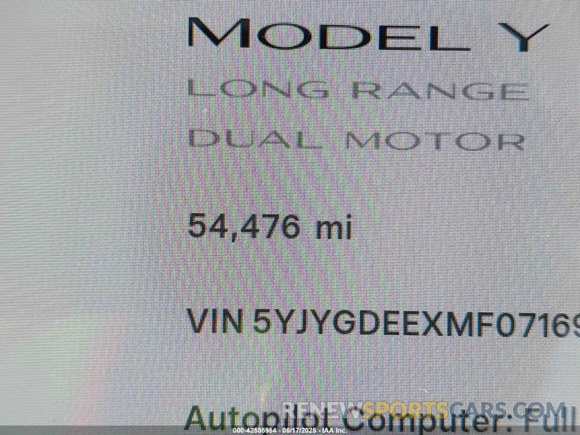 16 Фотография поврежденного автомобиля 5YJYGDEEXMF071692 TESLA MODEL Y 2021