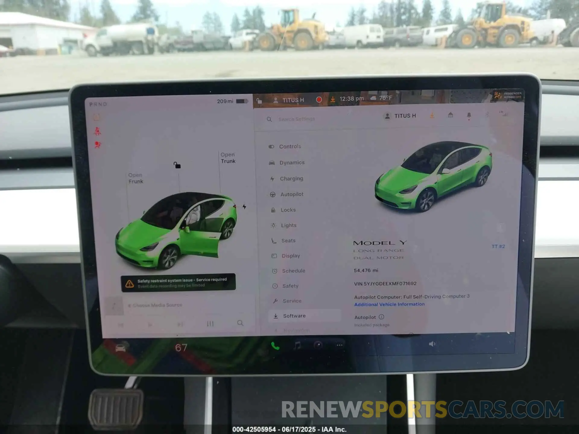 19 Фотография поврежденного автомобиля 5YJYGDEEXMF071692 TESLA MODEL Y 2021