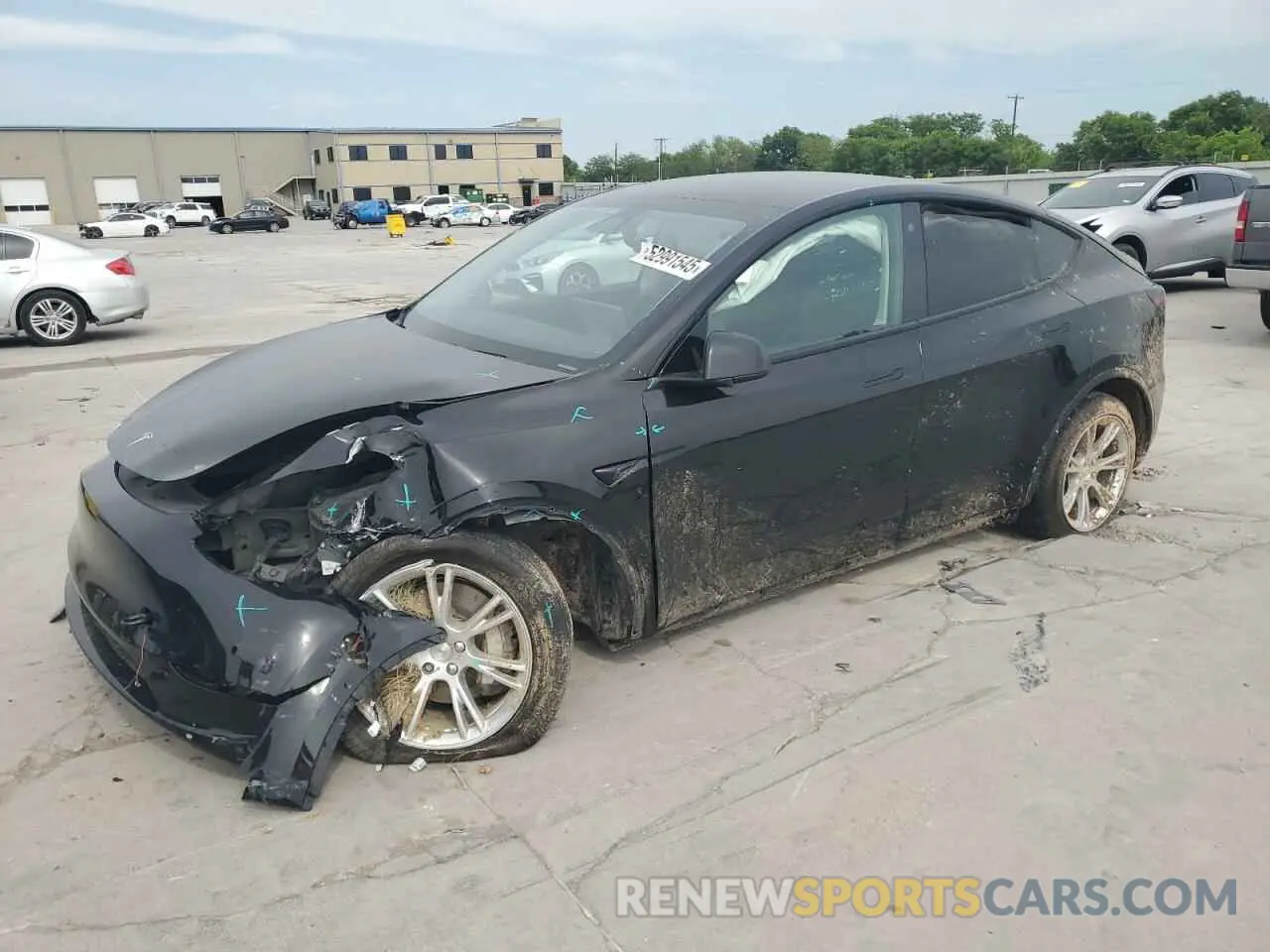 1 Фотография поврежденного автомобиля 5YJYGDEEXMF079324 TESLA MODEL Y 2021