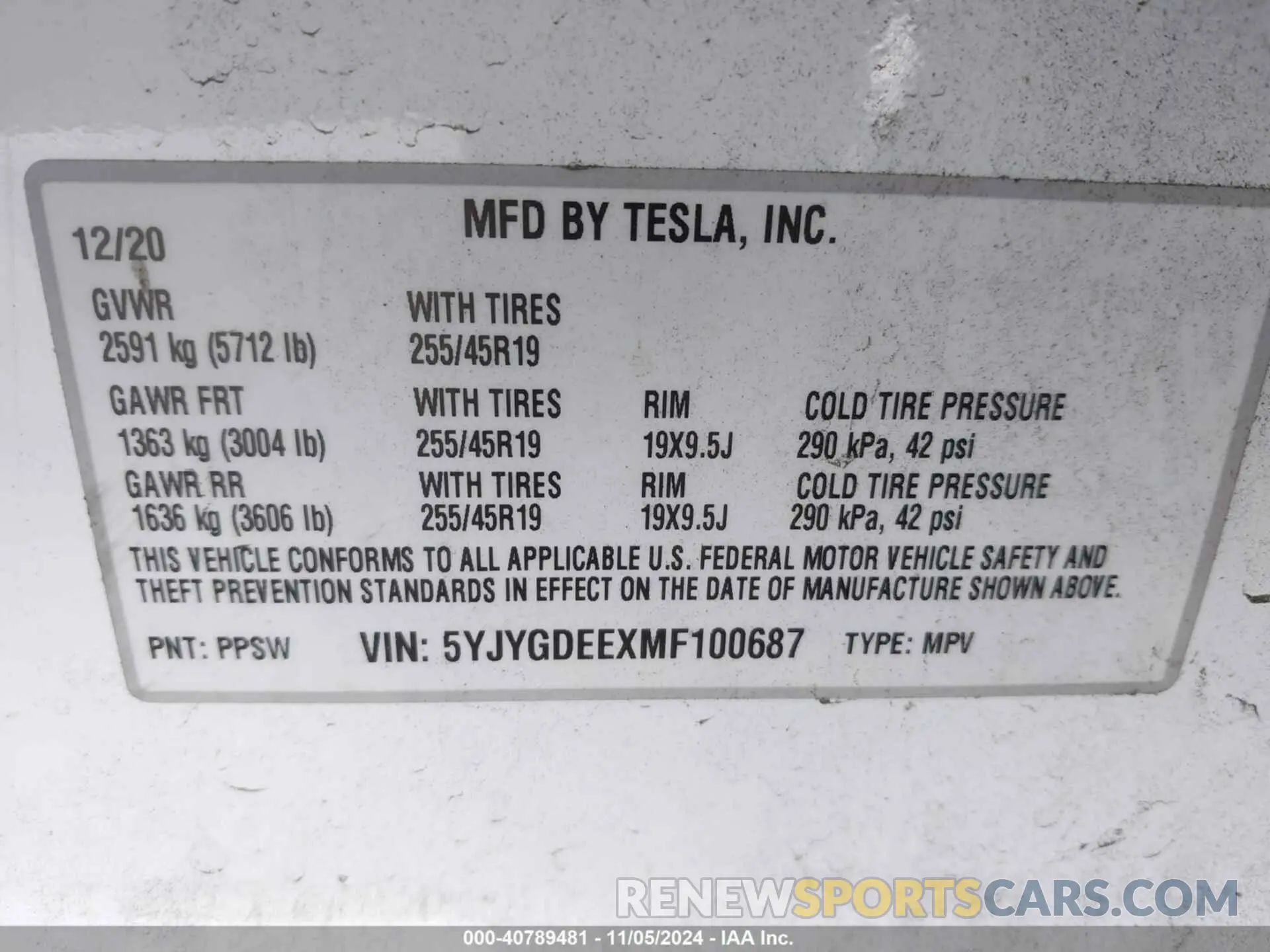 9 Photograph of a damaged car 5YJYGDEEXMF100687 TESLA MODEL Y 2021