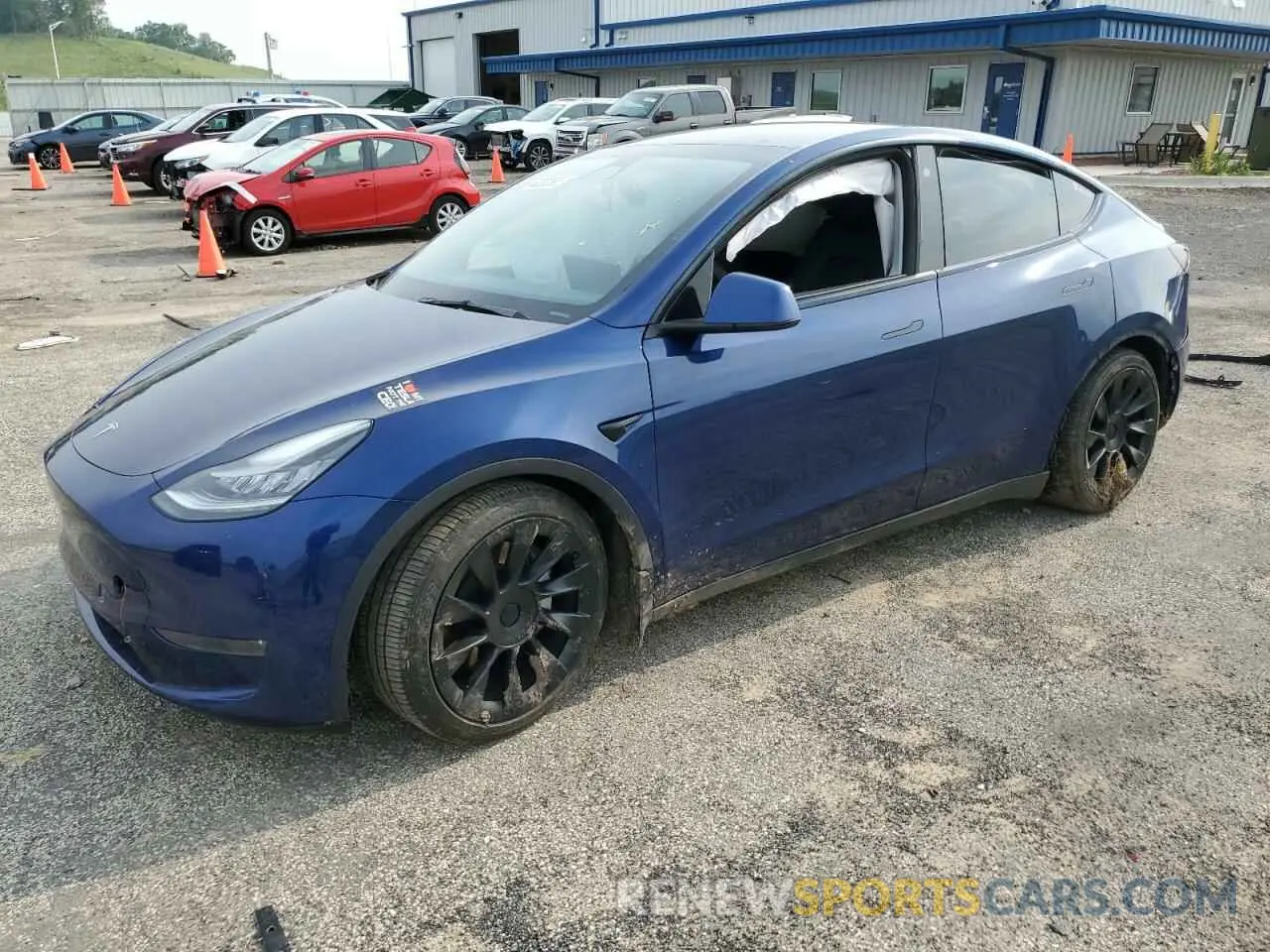 1 Фотография поврежденного автомобиля 5YJYGDEEXMF102035 TESLA MODEL Y 2021
