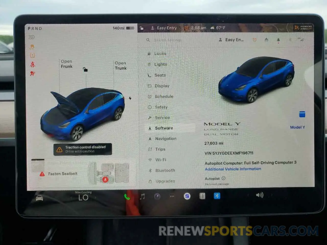 9 Photograph of a damaged car 5YJYGDEEXMF196711 TESLA MODEL Y 2021