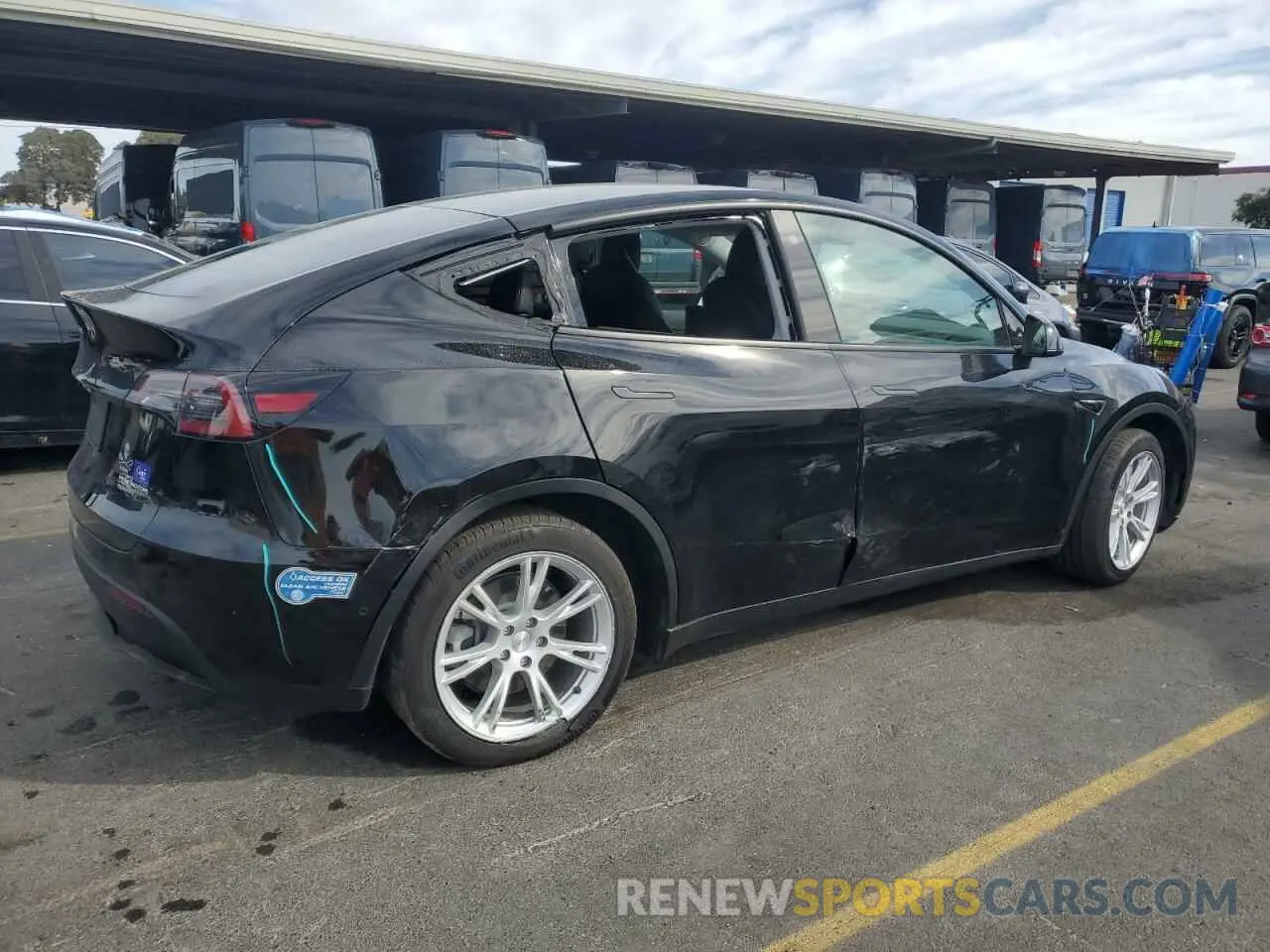 3 Фотография поврежденного автомобиля 5YJYGDEEXMF203656 TESLA MODEL Y 2021