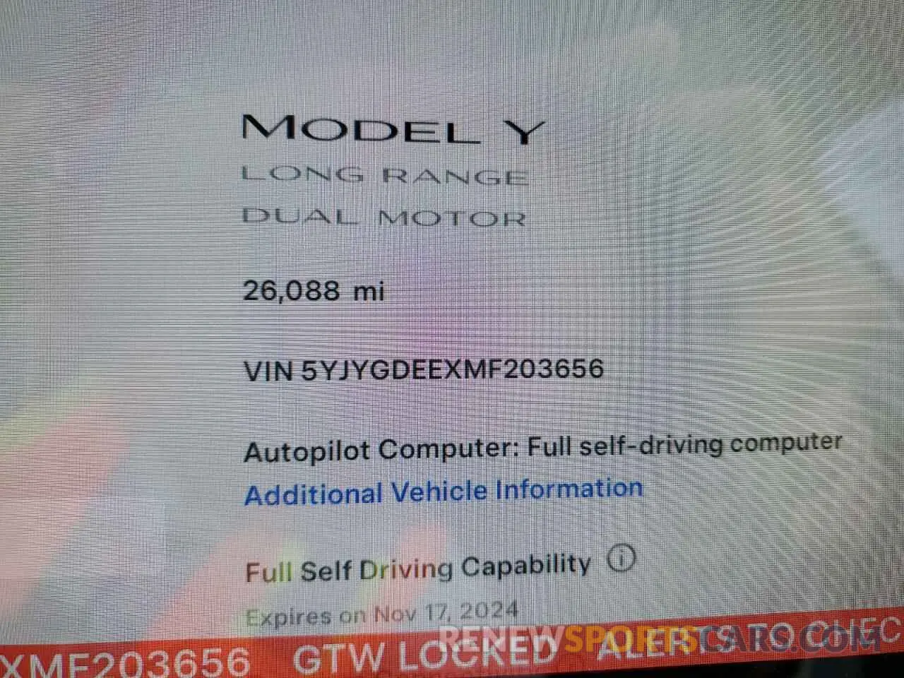 9 Фотография поврежденного автомобиля 5YJYGDEEXMF203656 TESLA MODEL Y 2021