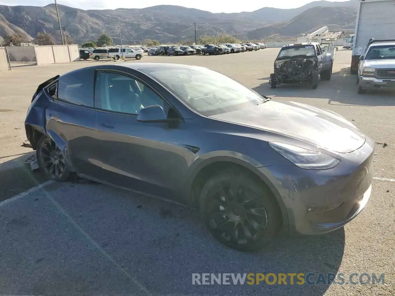 4 Фотография поврежденного автомобиля 5YJYGDEEXMF217475 TESLA MODEL Y 2021