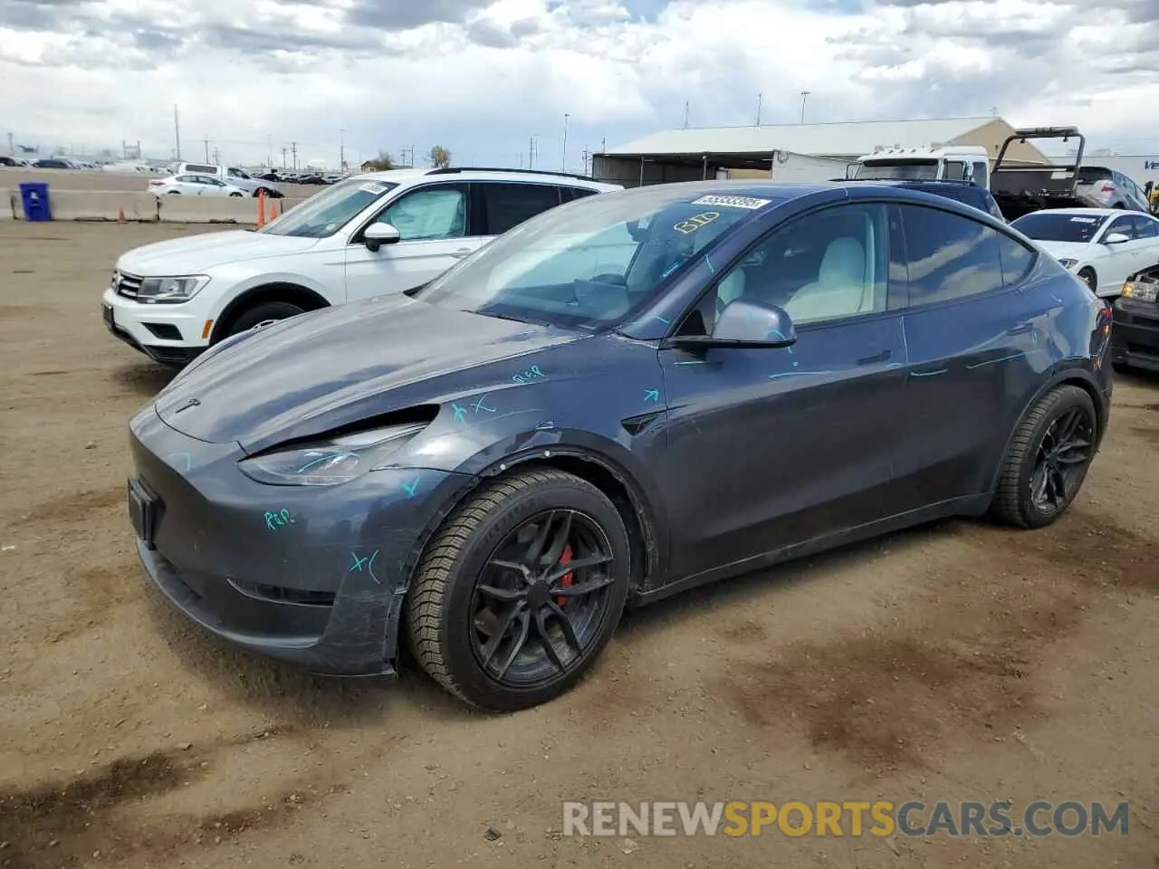 1 Фотография поврежденного автомобиля 5YJYGDEF0MF137692 TESLA MODEL Y 2021
