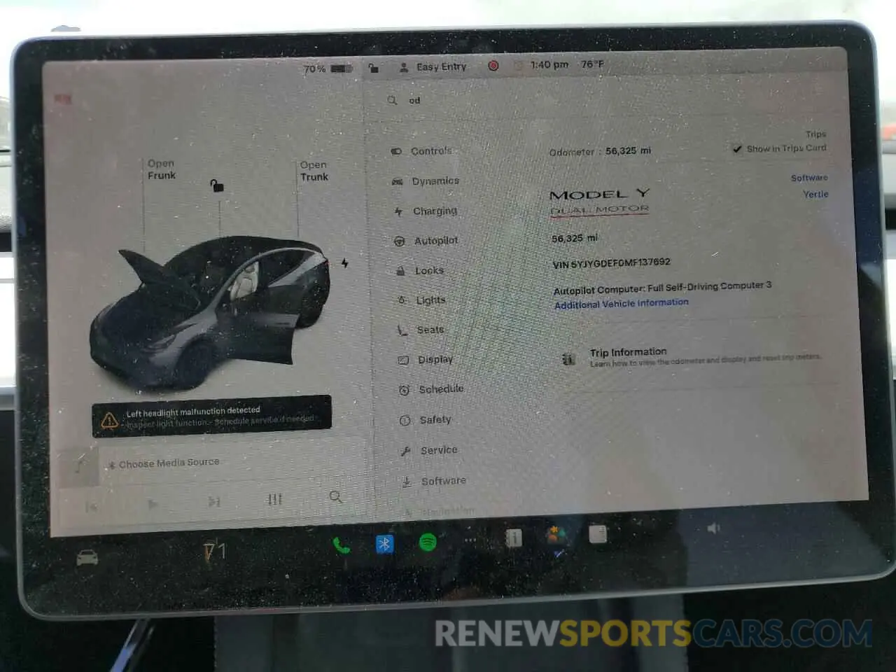 9 Фотография поврежденного автомобиля 5YJYGDEF0MF137692 TESLA MODEL Y 2021