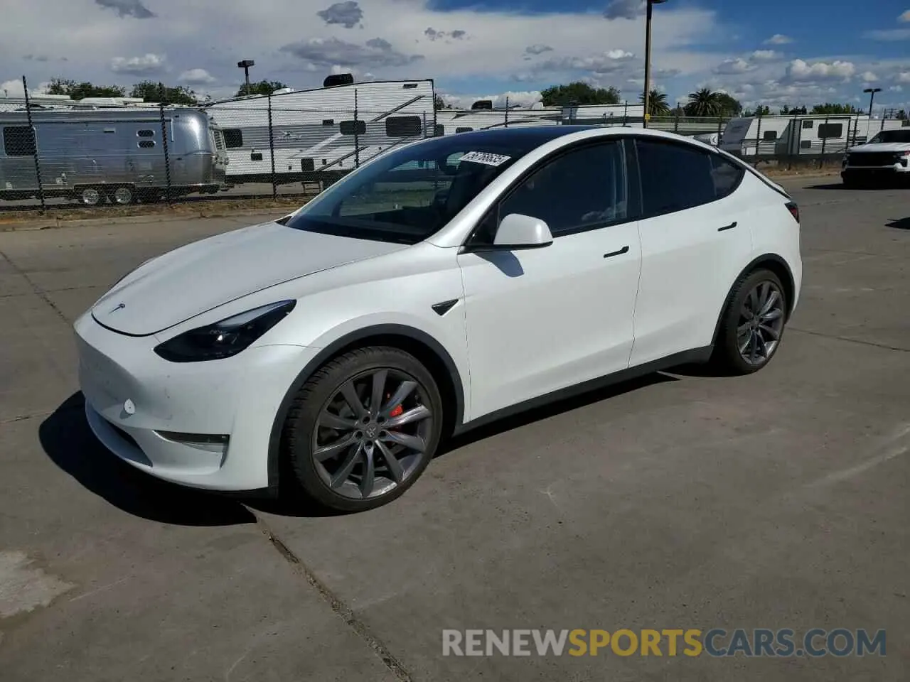 1 Photograph of a damaged car 5YJYGDEF0MF277709 TESLA MODEL Y 2021