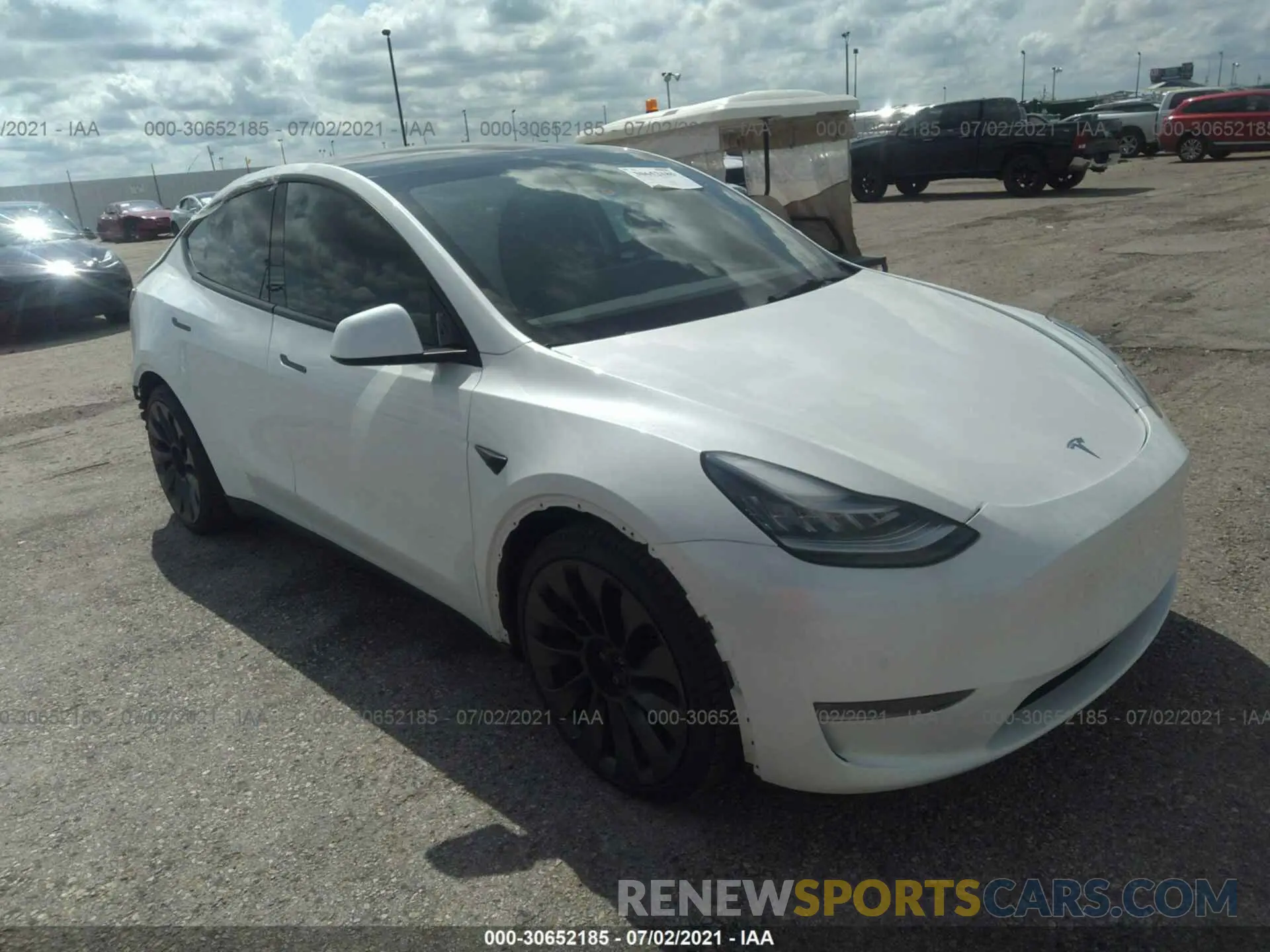 1 Photograph of a damaged car 5YJYGDEF1MF090110 TESLA MODEL Y 2021
