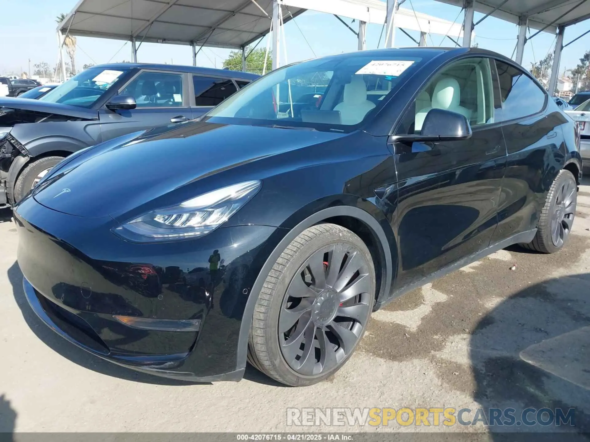 2 Photograph of a damaged car 5YJYGDEF1MF092889 TESLA MODEL Y 2021