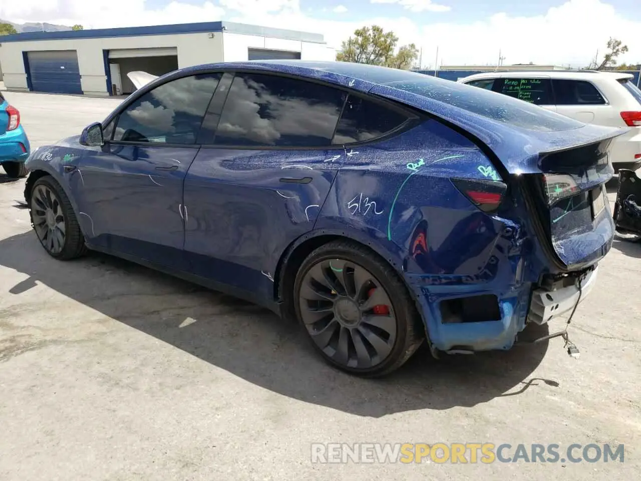 2 Photograph of a damaged car 5YJYGDEF1MF197139 TESLA MODEL Y 2021