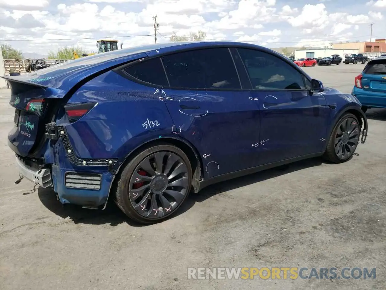 3 Photograph of a damaged car 5YJYGDEF1MF197139 TESLA MODEL Y 2021