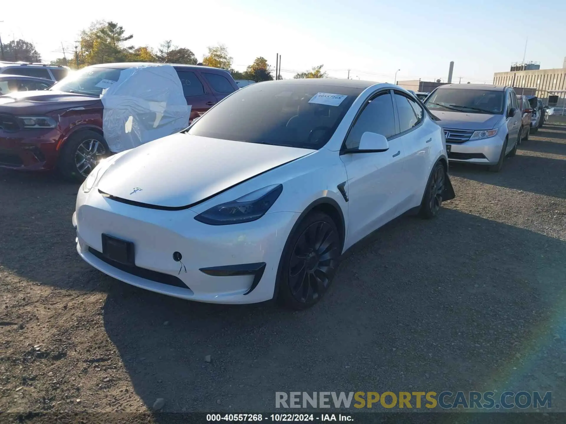2 Photograph of a damaged car 5YJYGDEF1MF209421 TESLA MODEL Y 2021