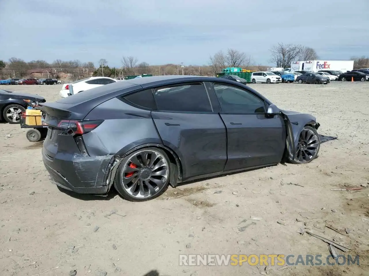 3 Фотография поврежденного автомобиля 5YJYGDEF1MF249045 TESLA MODEL Y 2021