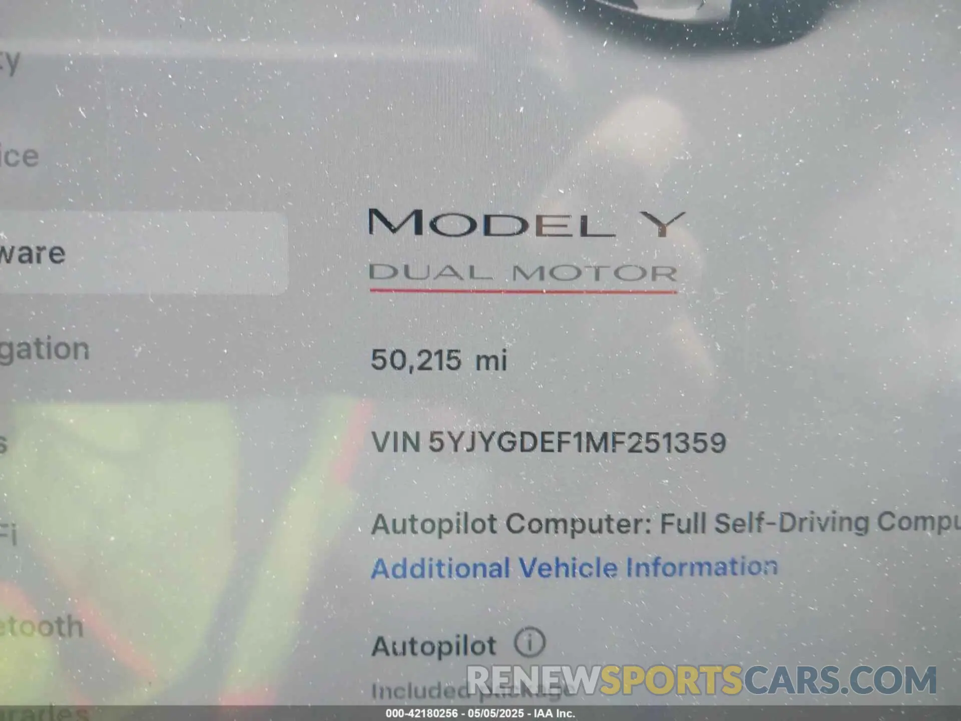 7 Фотография поврежденного автомобиля 5YJYGDEF1MF251359 TESLA MODEL Y 2021