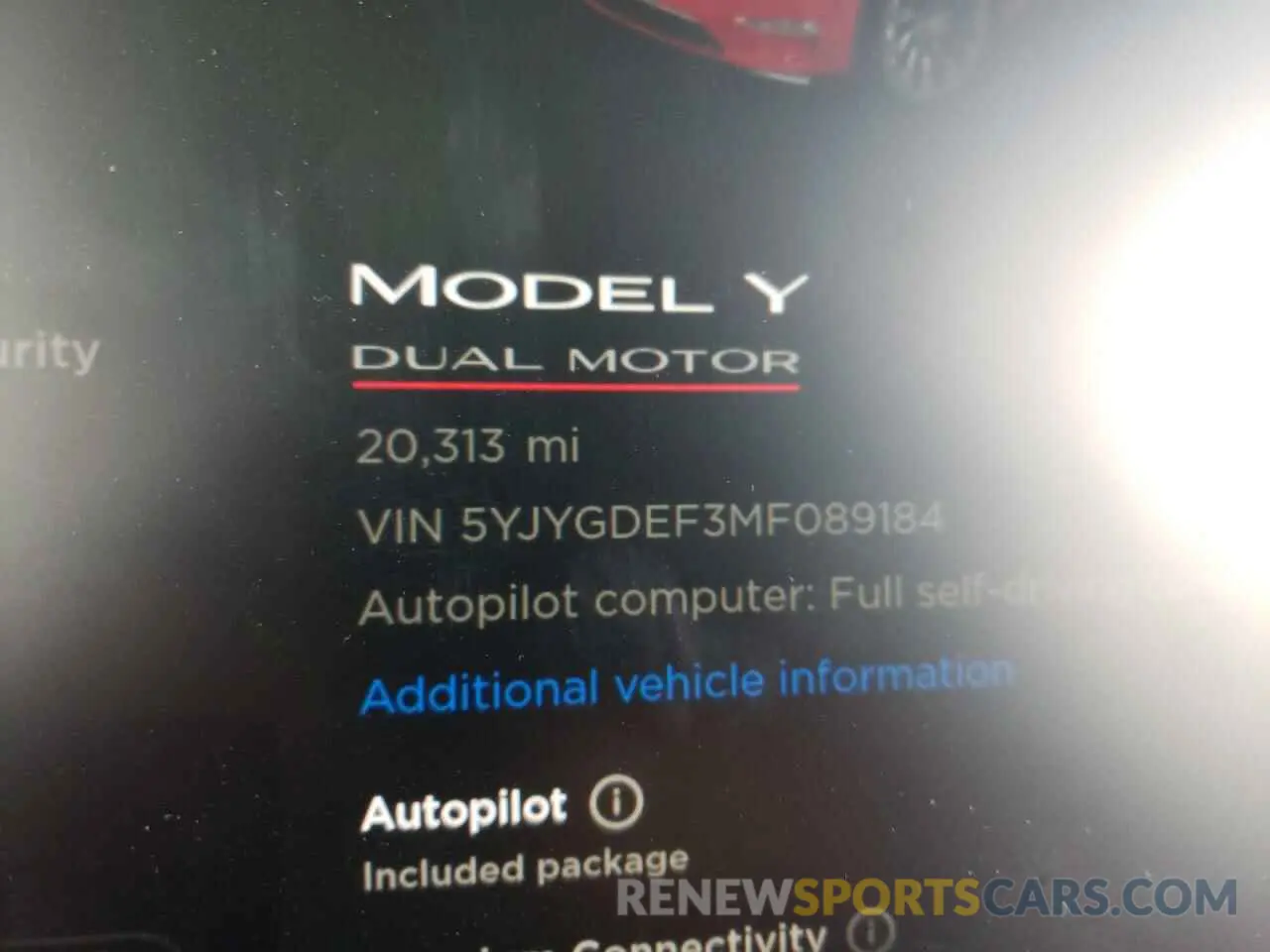 8 Фотография поврежденного автомобиля 5YJYGDEF3MF089184 TESLA MODEL Y 2021