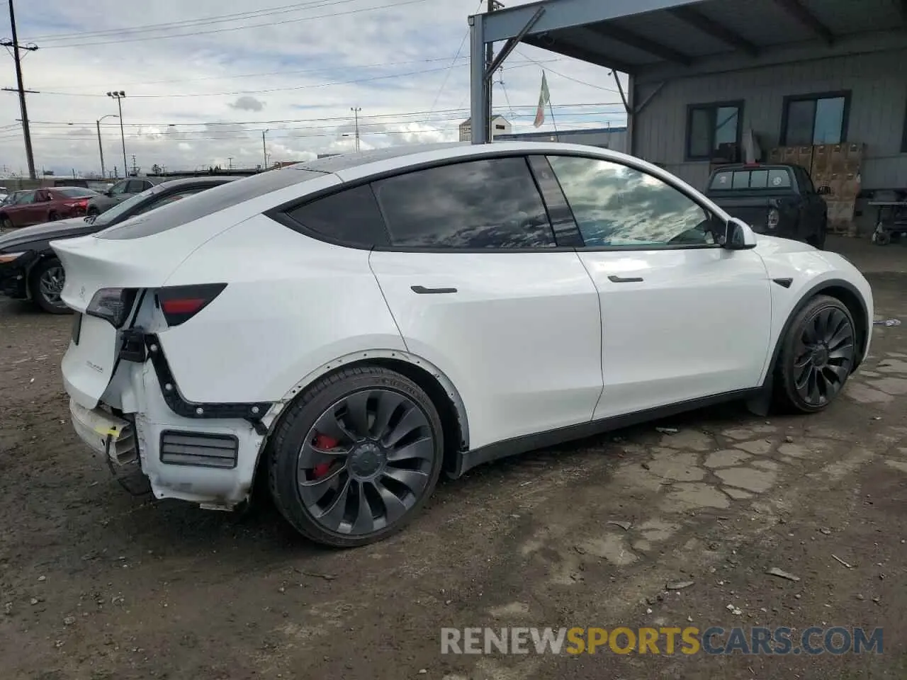 3 Фотография поврежденного автомобиля 5YJYGDEF4MF201815 TESLA MODEL Y 2021