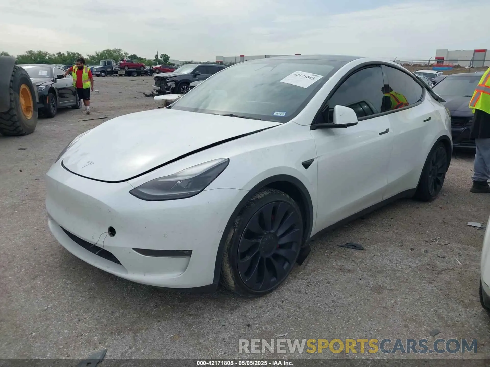 2 Фотография поврежденного автомобиля 5YJYGDEF4MF250206 TESLA MODEL Y 2021