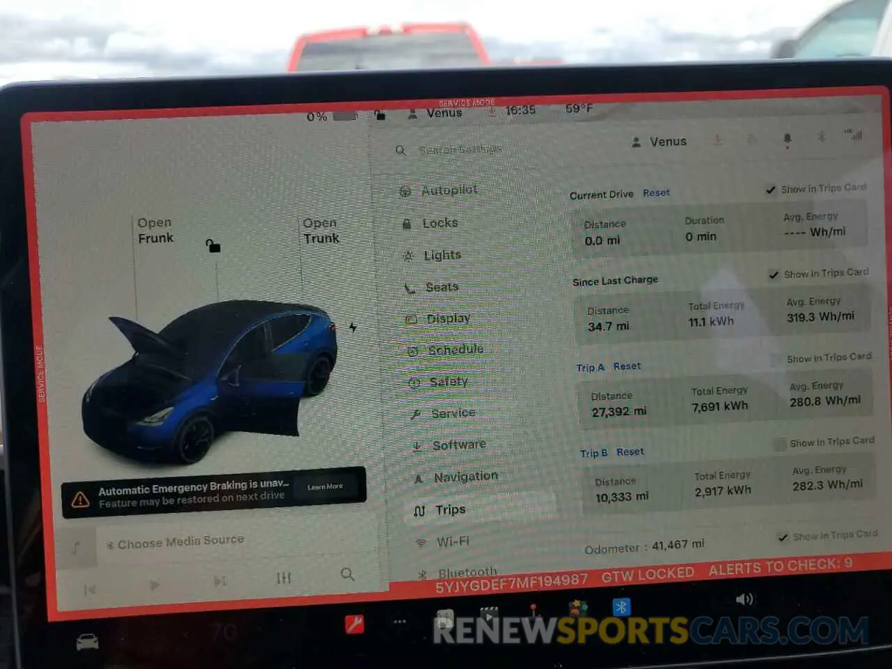 9 Фотография поврежденного автомобиля 5YJYGDEF7MF194987 TESLA MODEL Y 2021