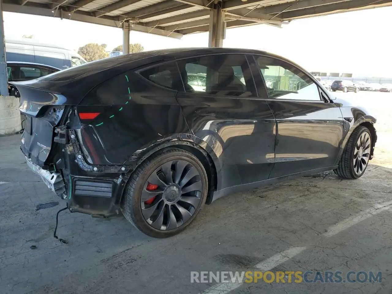 3 Фотография поврежденного автомобиля 5YJYGDEF7MF215644 TESLA MODEL Y 2021