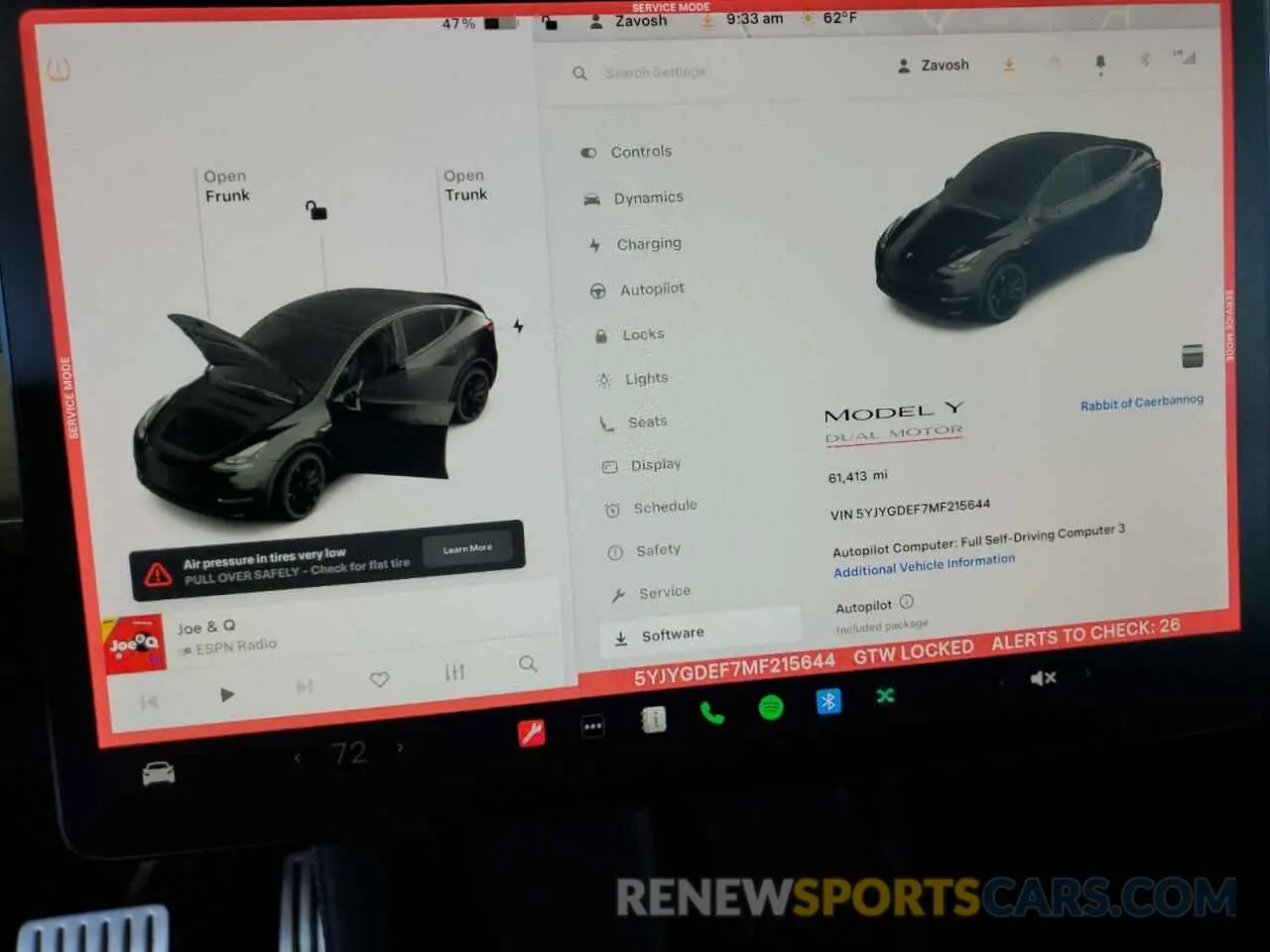 9 Фотография поврежденного автомобиля 5YJYGDEF7MF215644 TESLA MODEL Y 2021