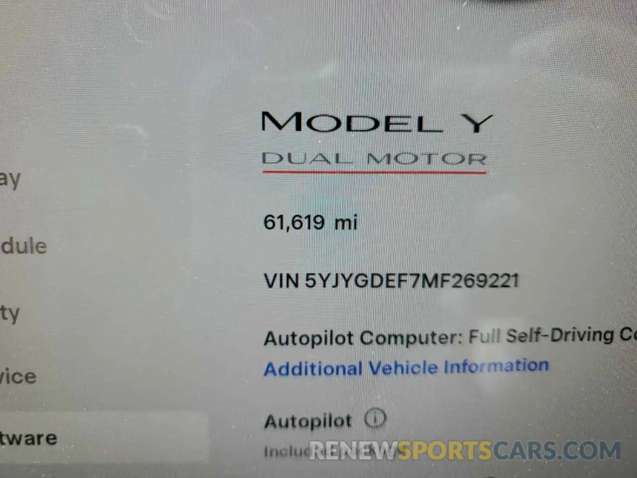 9 Фотография поврежденного автомобиля 5YJYGDEF7MF269221 TESLA MODEL Y 2021