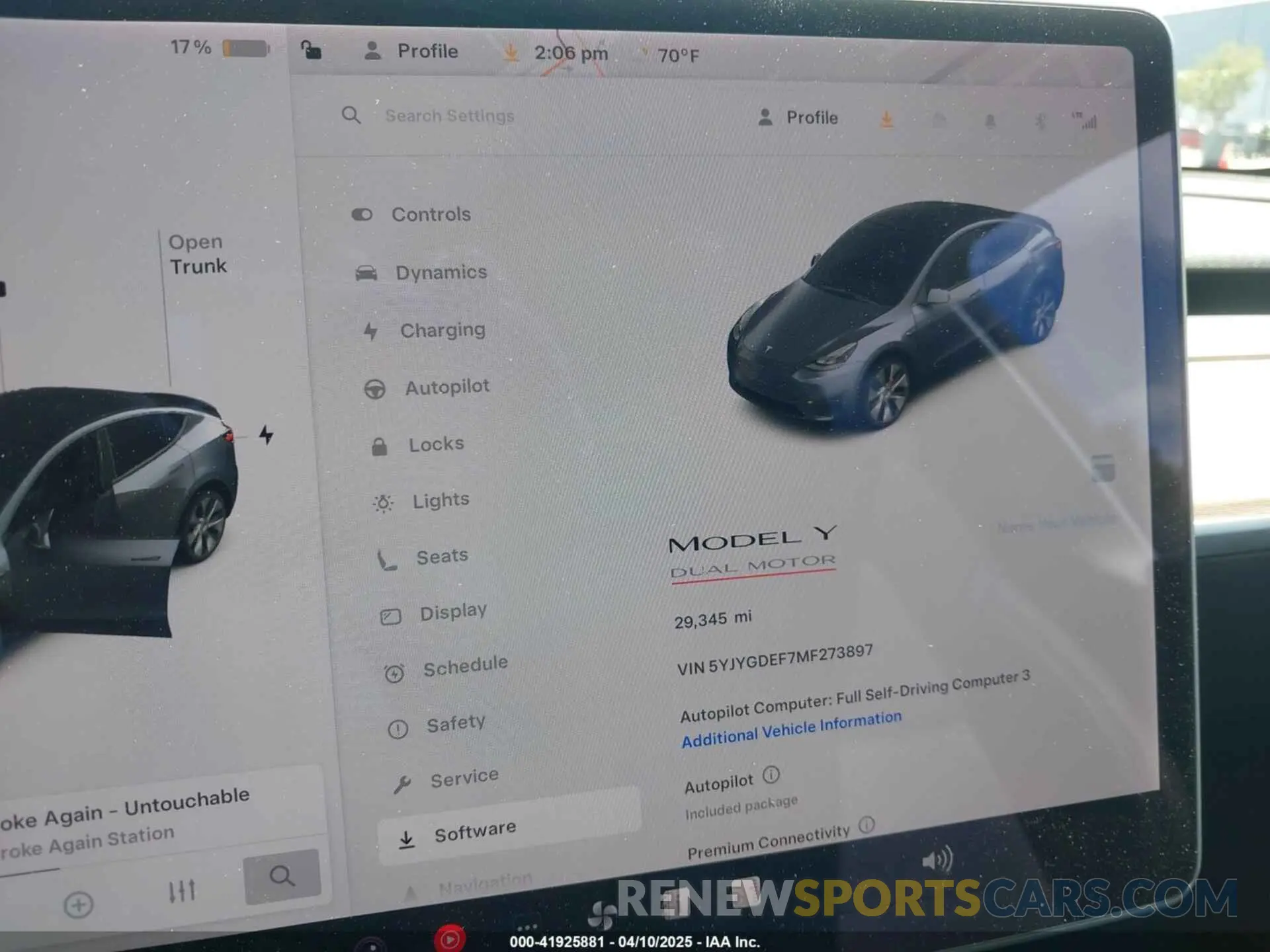 7 Photograph of a damaged car 5YJYGDEF7MF273897 TESLA MODEL Y 2021