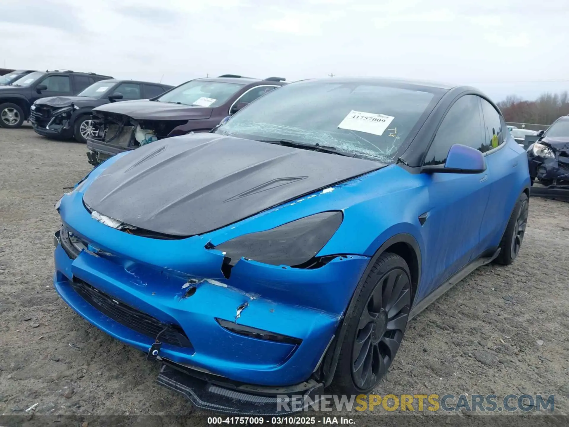 2 Photograph of a damaged car 5YJYGDEF8MF209819 TESLA MODEL Y 2021