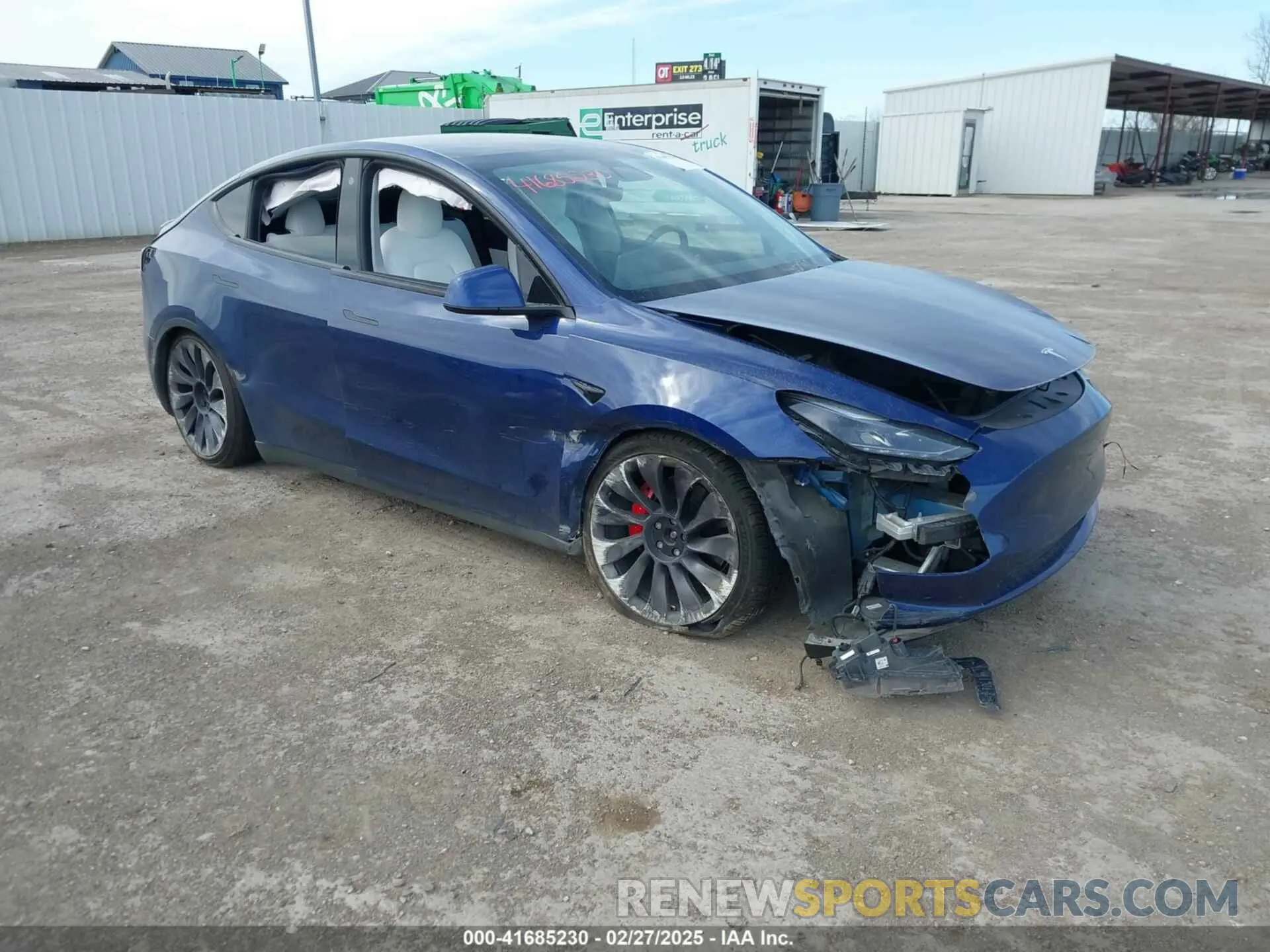 1 Photograph of a damaged car 5YJYGDEF8MF245641 TESLA MODEL Y 2021