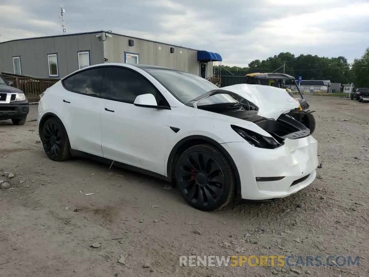 4 Фотография поврежденного автомобиля 5YJYGDEF8MF251682 TESLA MODEL Y 2021