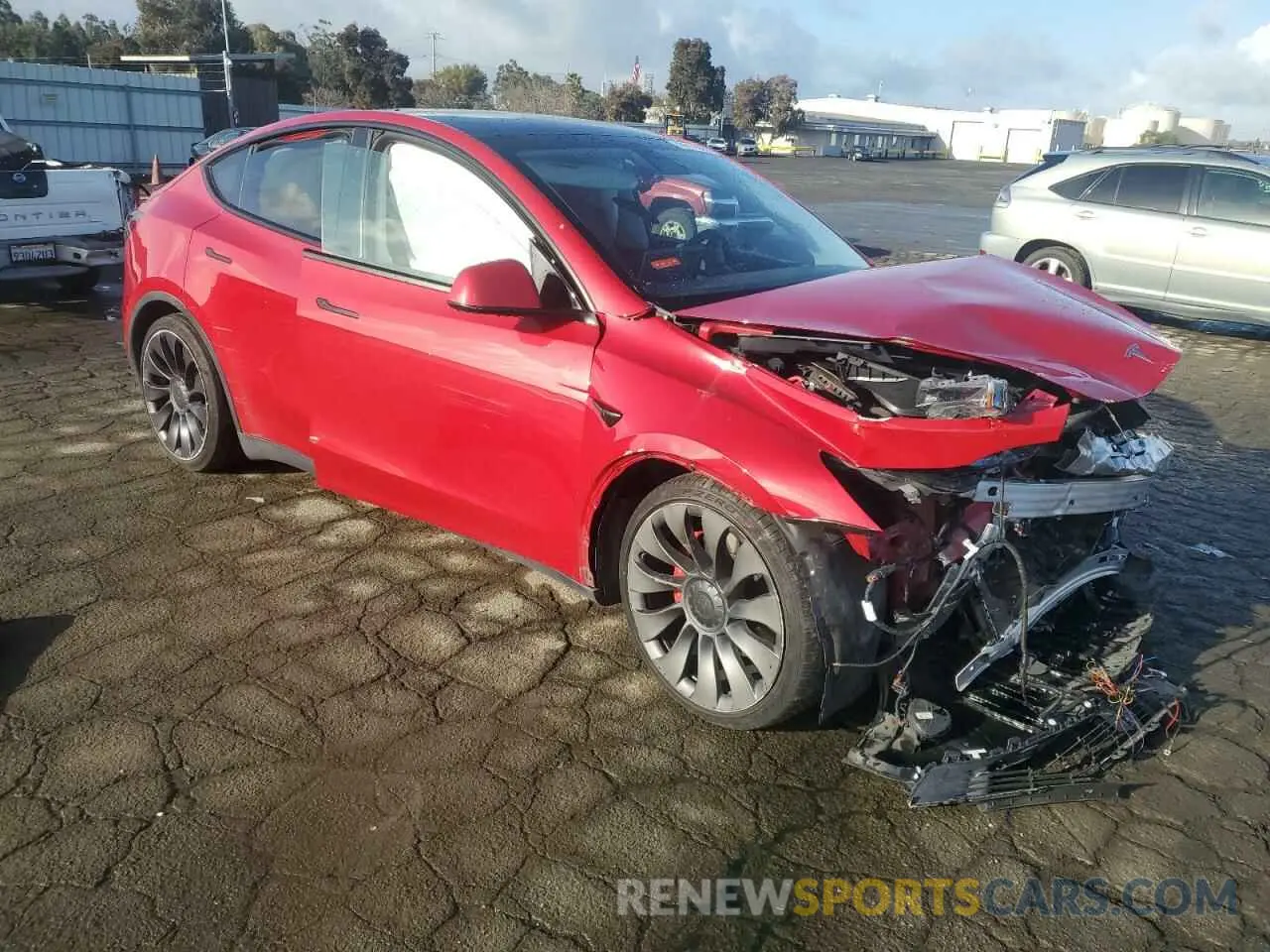 4 Фотография поврежденного автомобиля 5YJYGDEF8MF276050 TESLA MODEL Y 2021