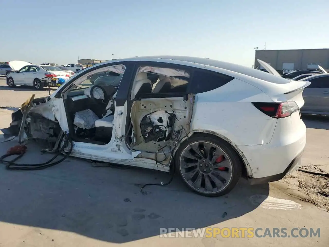 2 Photograph of a damaged car 5YJYGDEF9MF211692 TESLA MODEL Y 2021