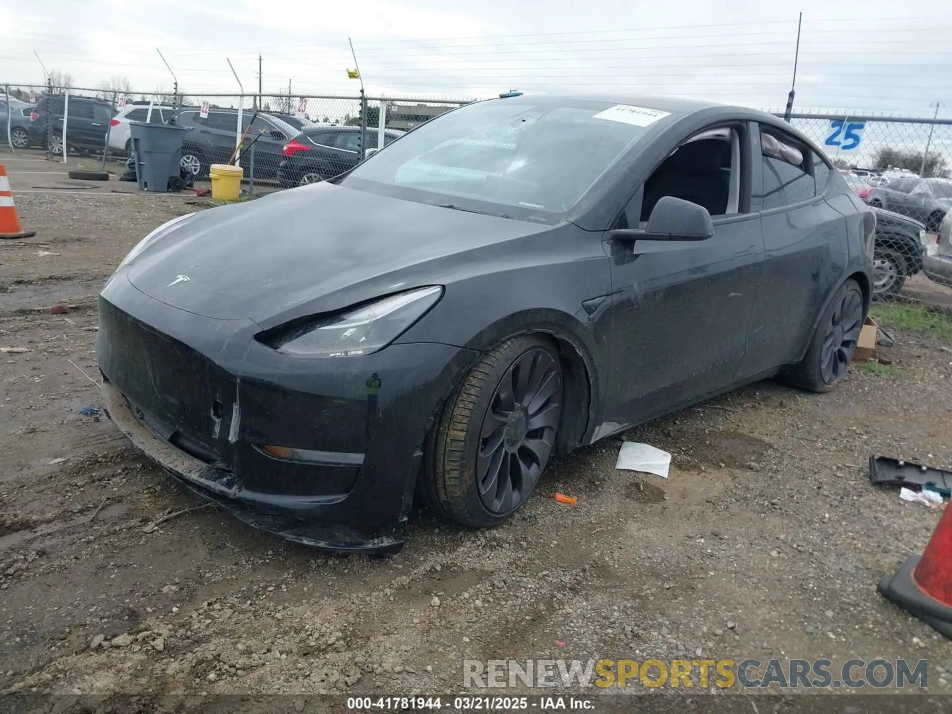 2 Фотография поврежденного автомобиля 5YJYGDEF9MF273884 TESLA MODEL Y 2021