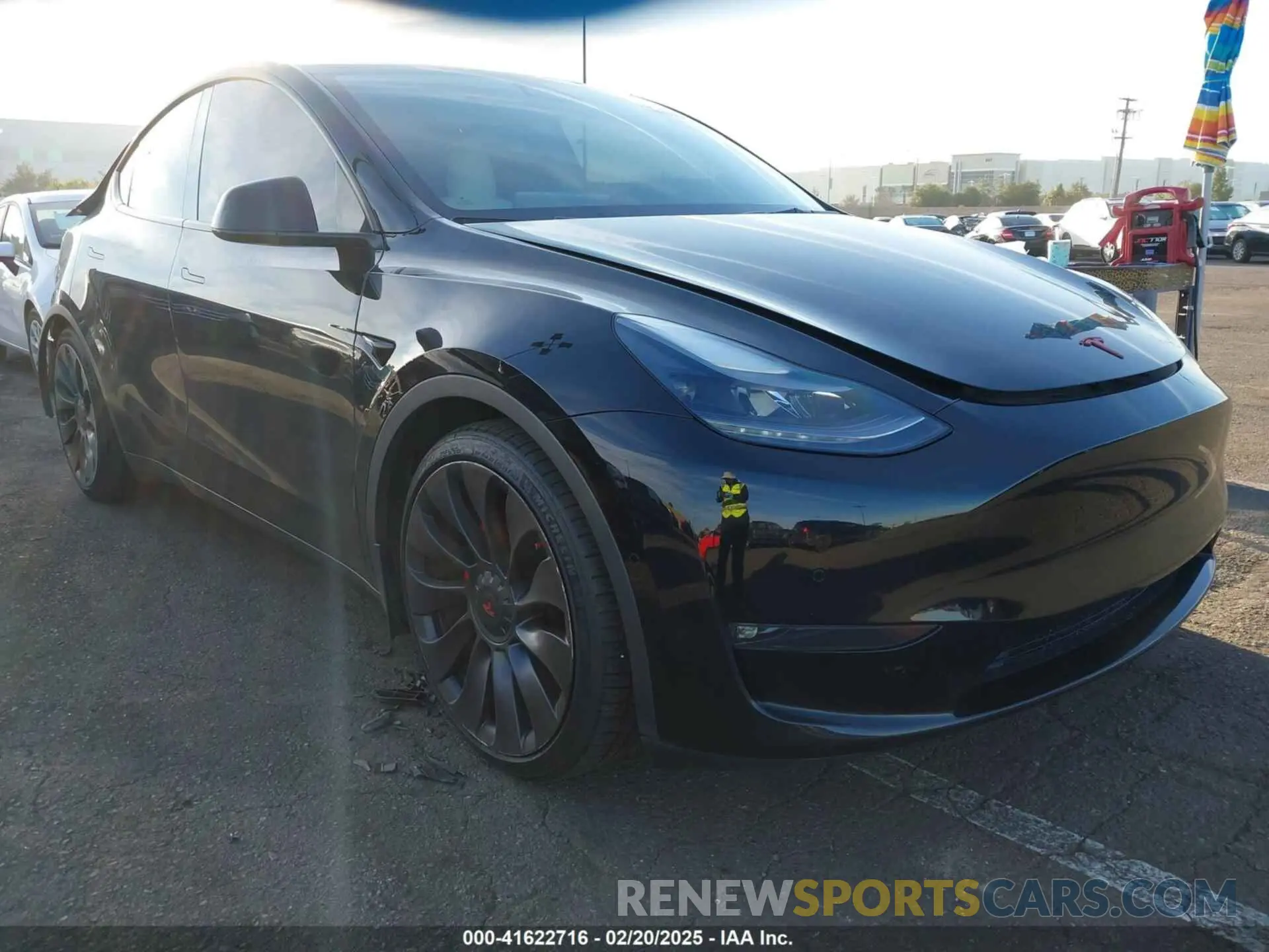 1 Фотография поврежденного автомобиля 5YJYGDEFXMF215895 TESLA MODEL Y 2021