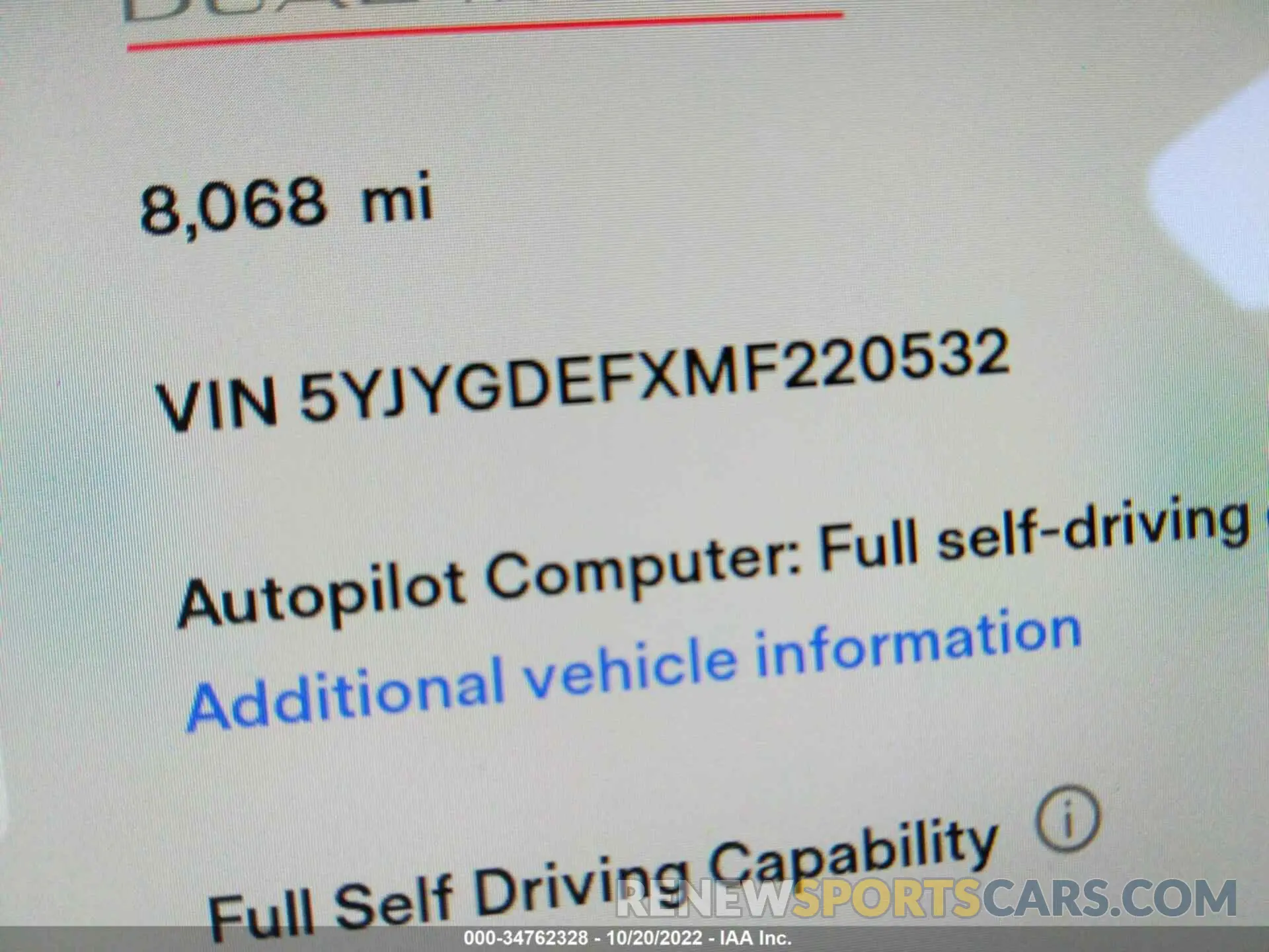 9 Photograph of a damaged car 5YJYGDEFXMF220532 TESLA MODEL Y 2021