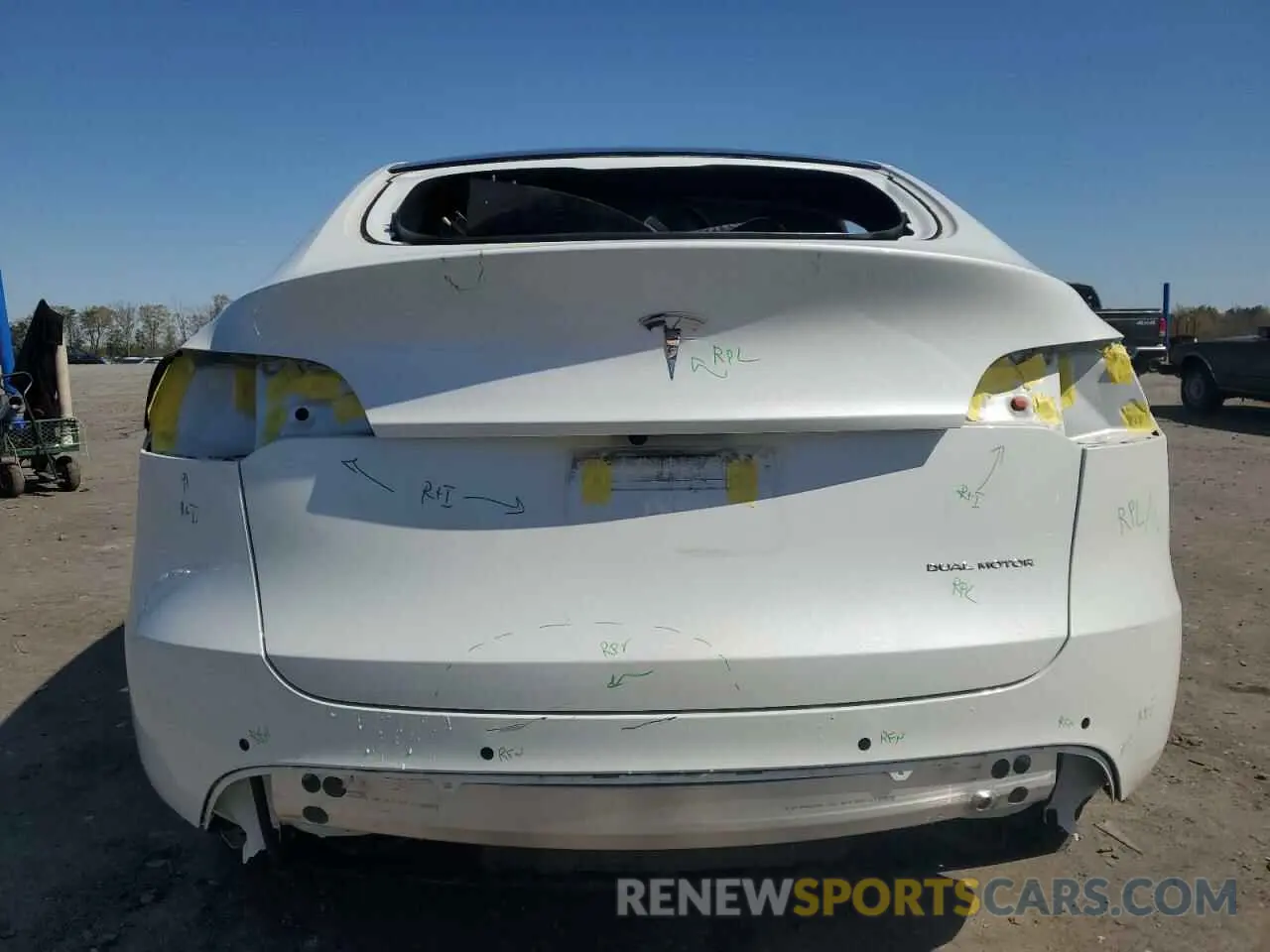 6 Фотография поврежденного автомобиля 7SAYGAEE0NF517688 TESLA MODEL Y 2022