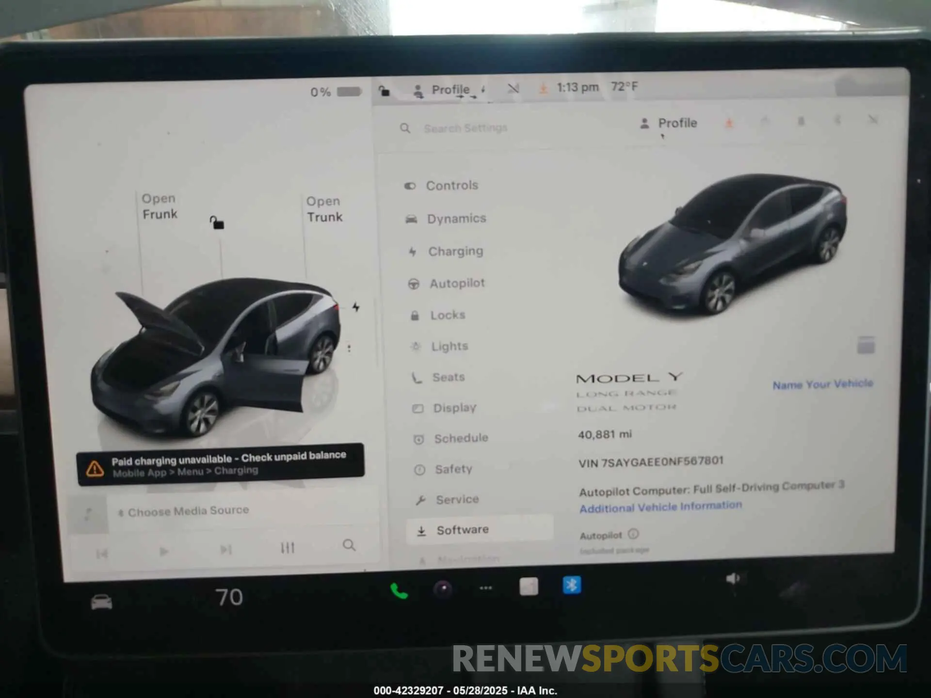 7 Фотография поврежденного автомобиля 7SAYGAEE0NF567801 TESLA MODEL Y 2022